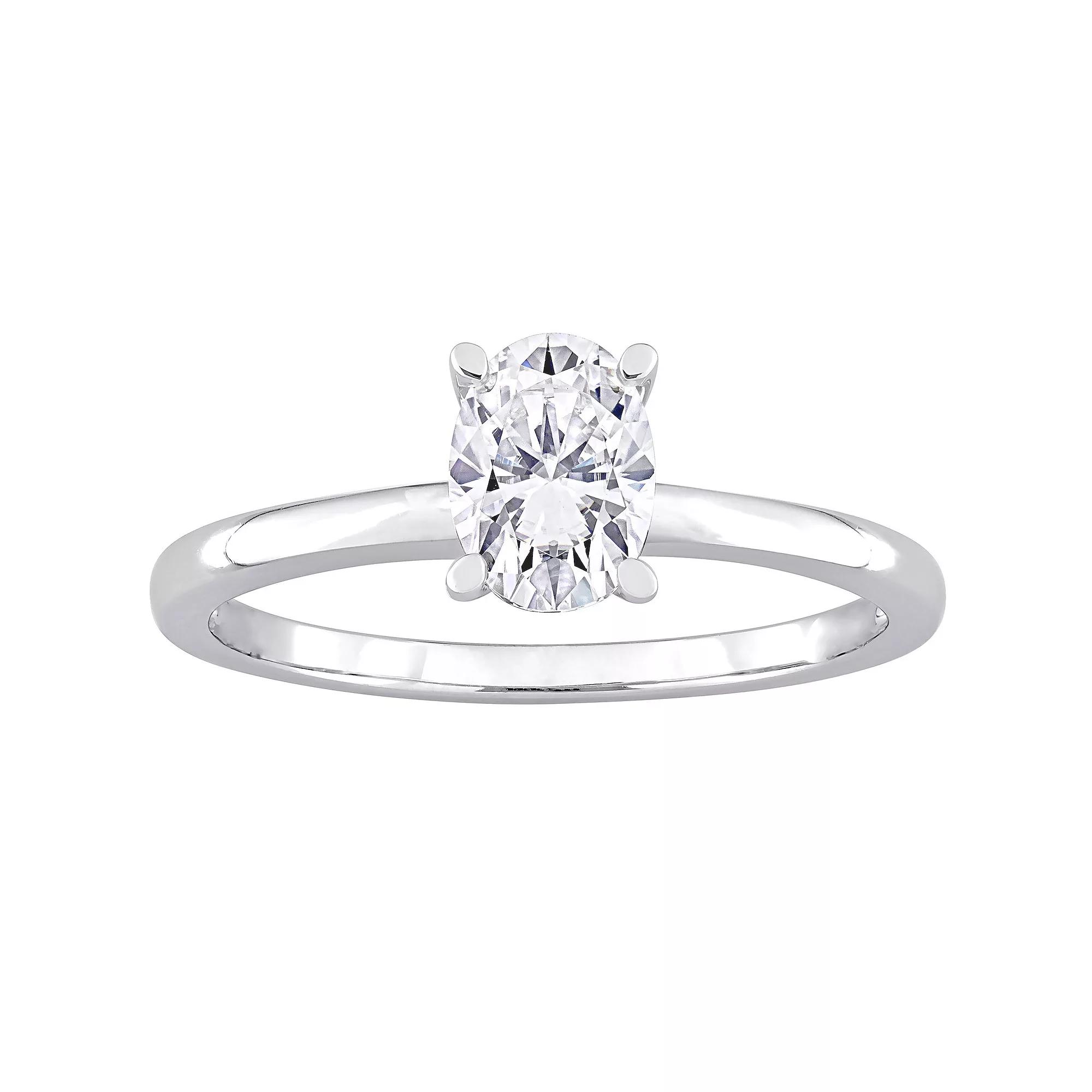 Stella Grace Sterling Silver Lab-Created Moissanite Solitaire Ring, Women's,  Product Image