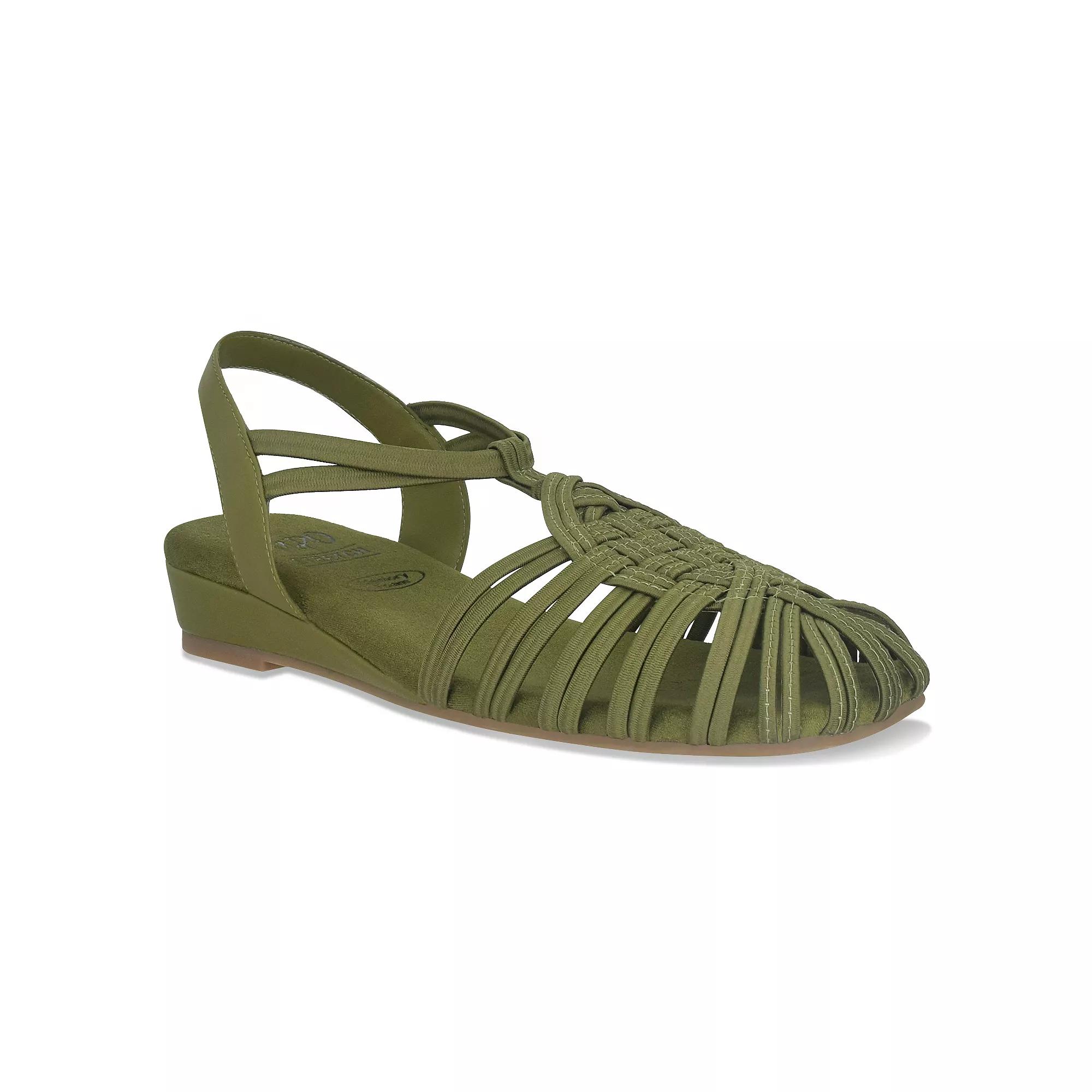 Impo Rumi Women's Stretch Memory Foam Sandals, Size: 8 Medium, Moss Green Product Image
