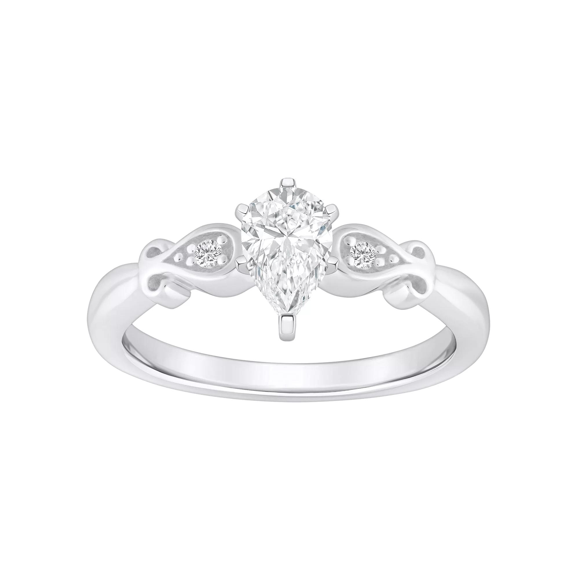 Alyson Layne 14k Gold 1/2 Carat T.W. Diamond Pear Shape Engagement Ring, Womens White Gold Product Image