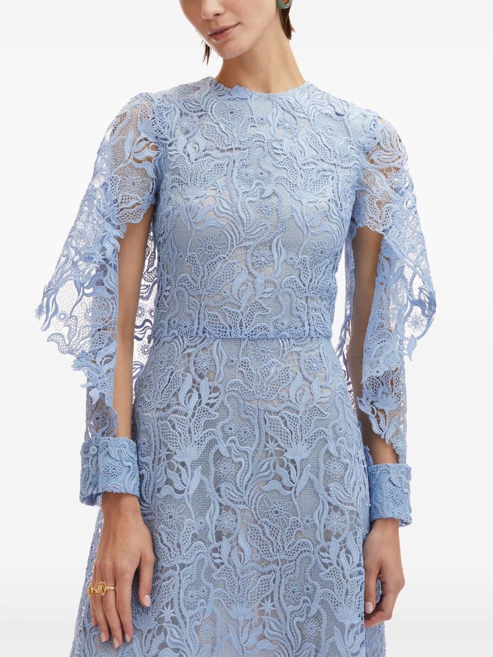 guipure-lace midi dress Product Image