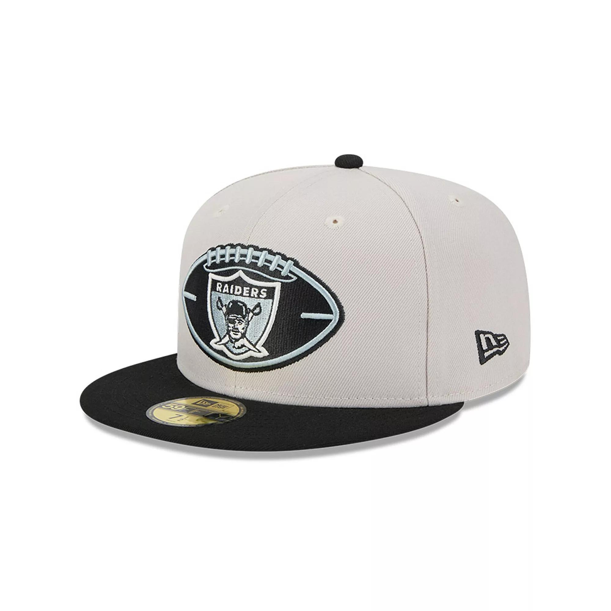 Men's New Era Stone/Black Las Vegas Raiders 2024 Sideline Historic 59FIFTY Fitted Hat, Size: 6 7/8, Lvr Team Product Image