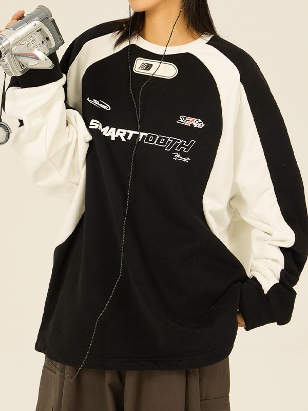 Vintage Print Raglan Sweatshirt Product Image