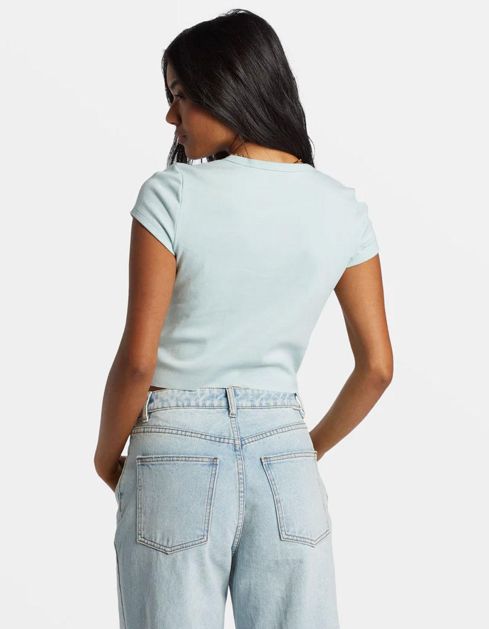 BILLABONG Blocky Womens Crop Baby Tee - BLUE Product Image