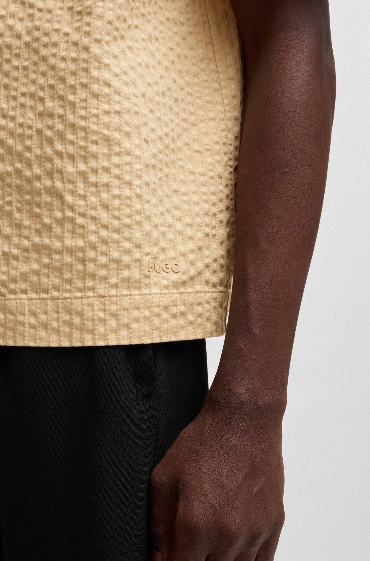 Oversize-fit shirt in cotton seersucker Product Image