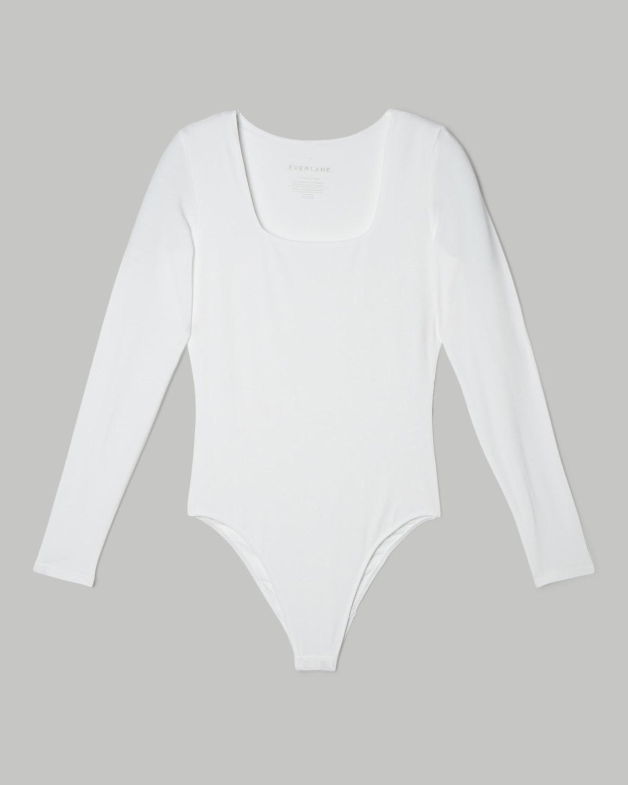 The Long-Sleeve Supima® Square-Neck Bodysuit Product Image