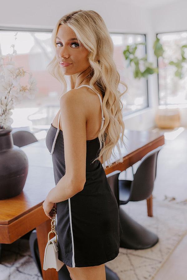 Casual Party Athleisure Mini Dress in Black Product Image