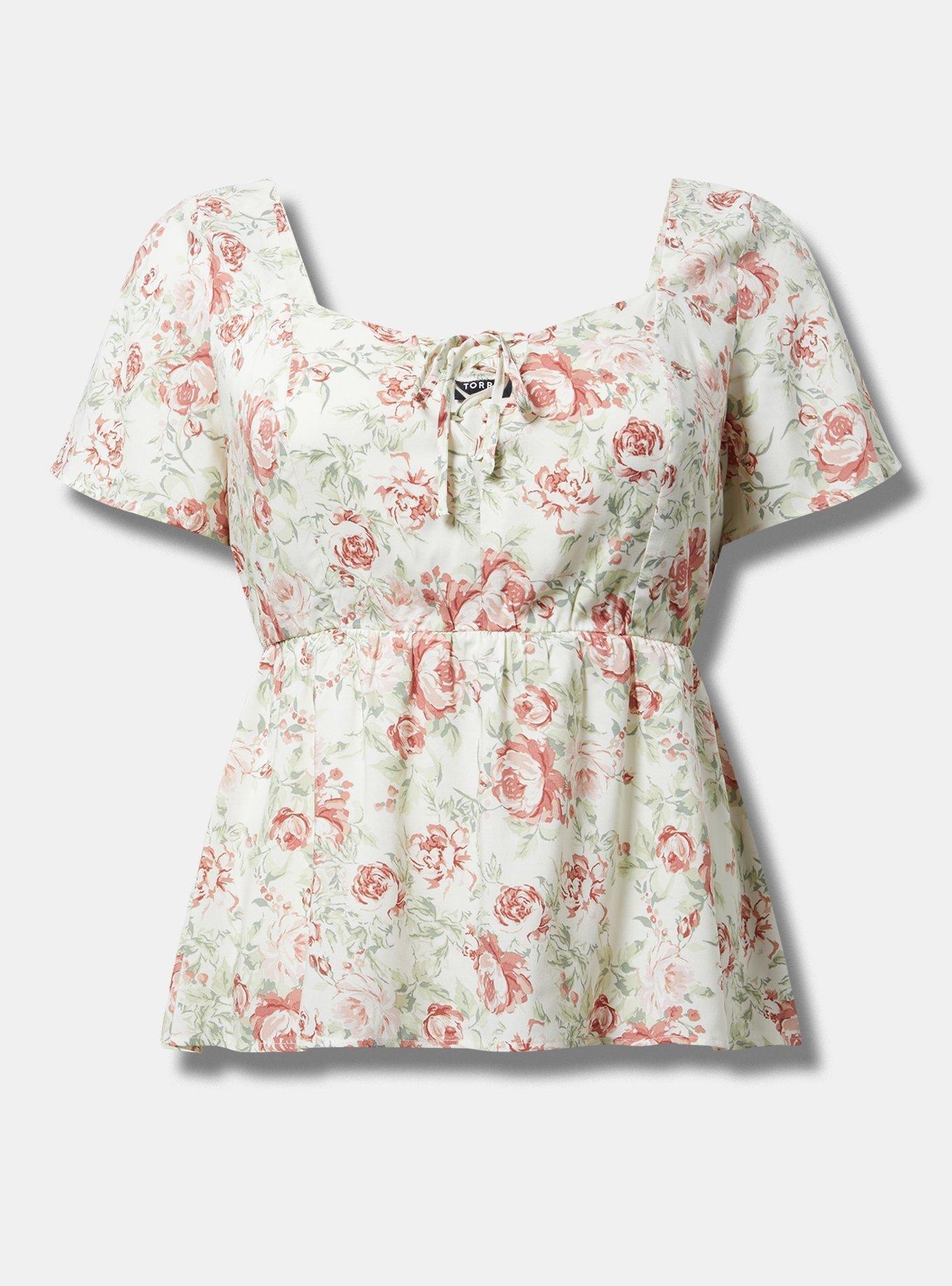 Babydoll Lace-Up Top Product Image