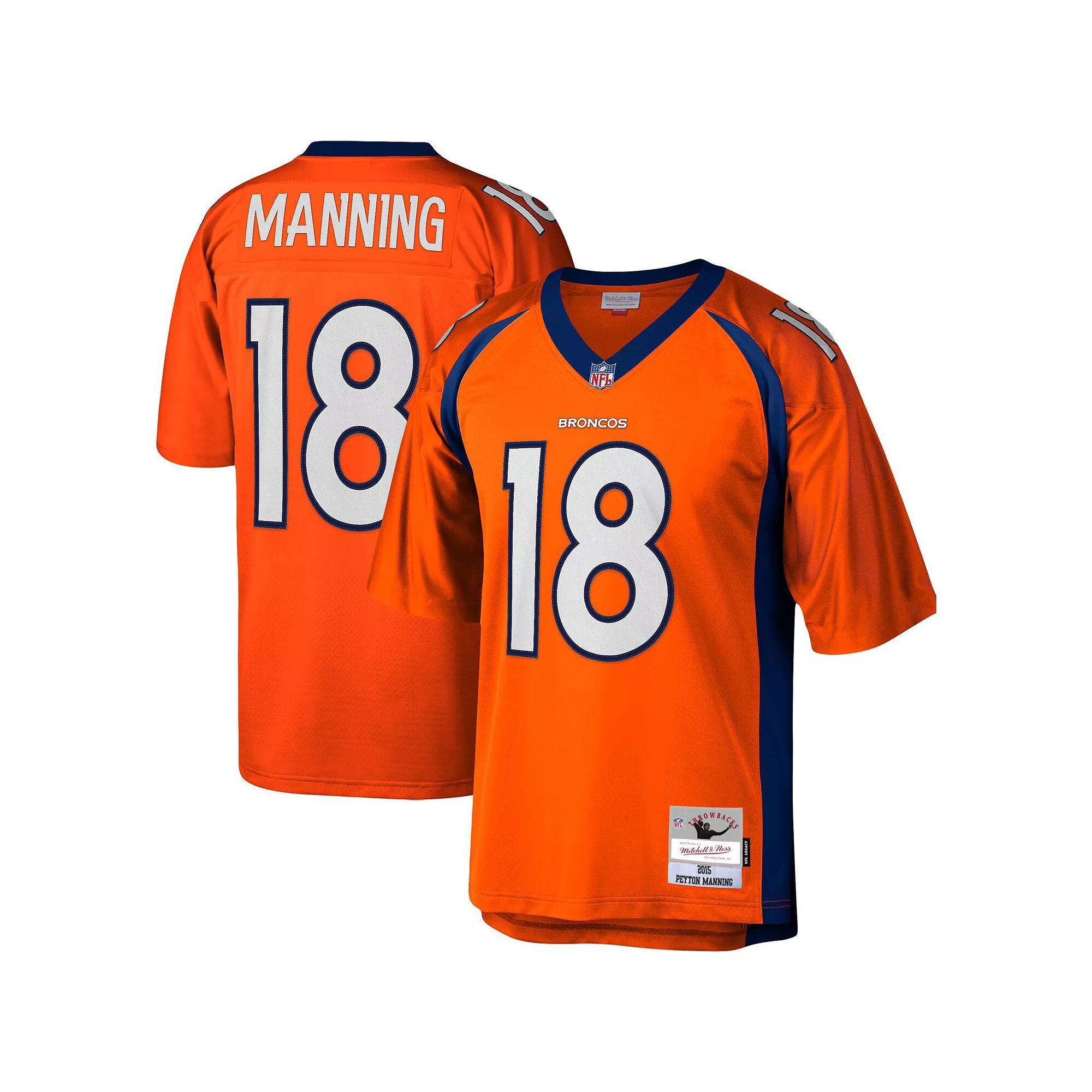 Men's Mitchell & Ness Peyton Manning Orange Denver Broncos Legacy Replica Jersey,  Product Image