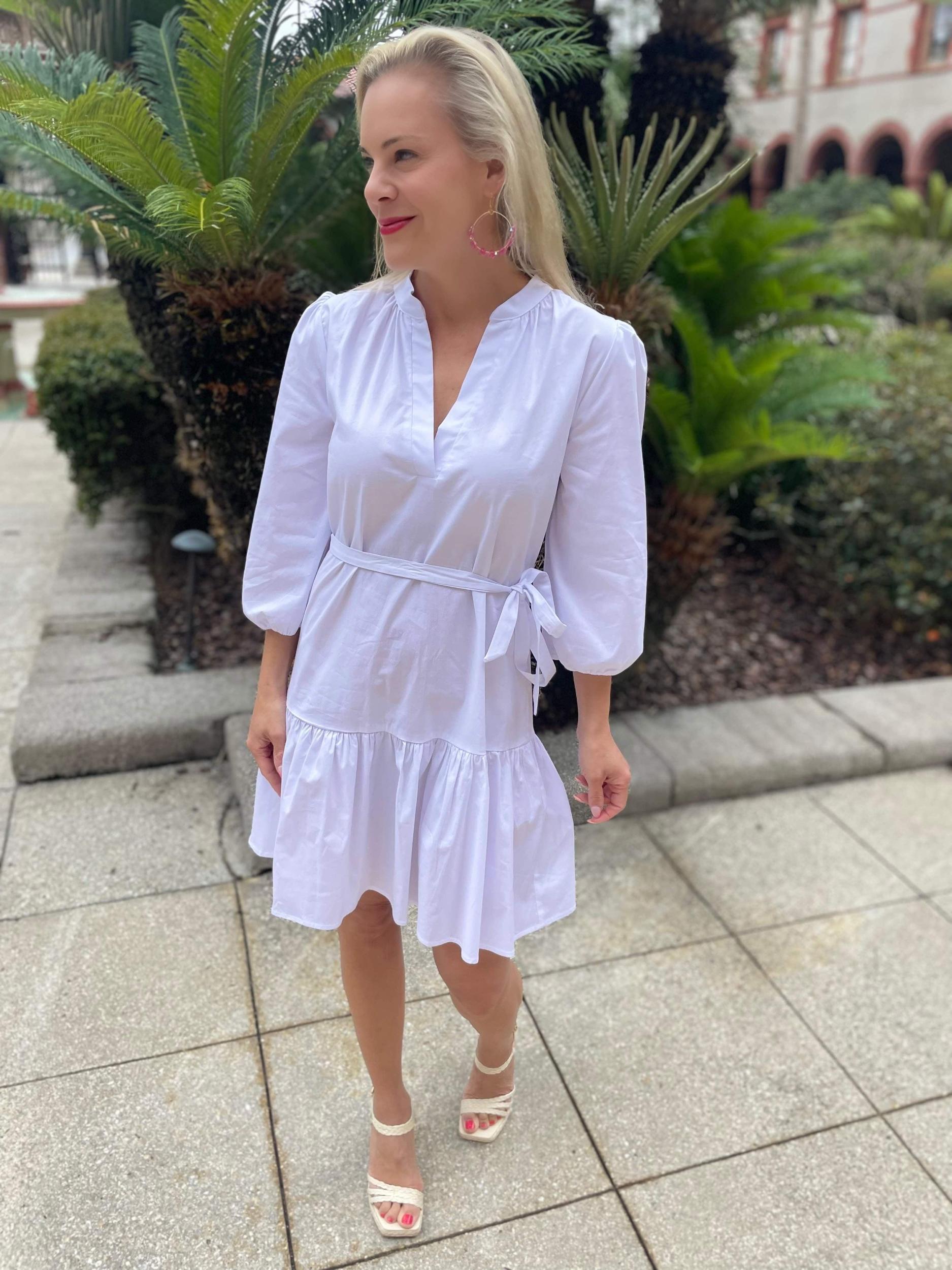 Poplin Shirtdress White Product Image