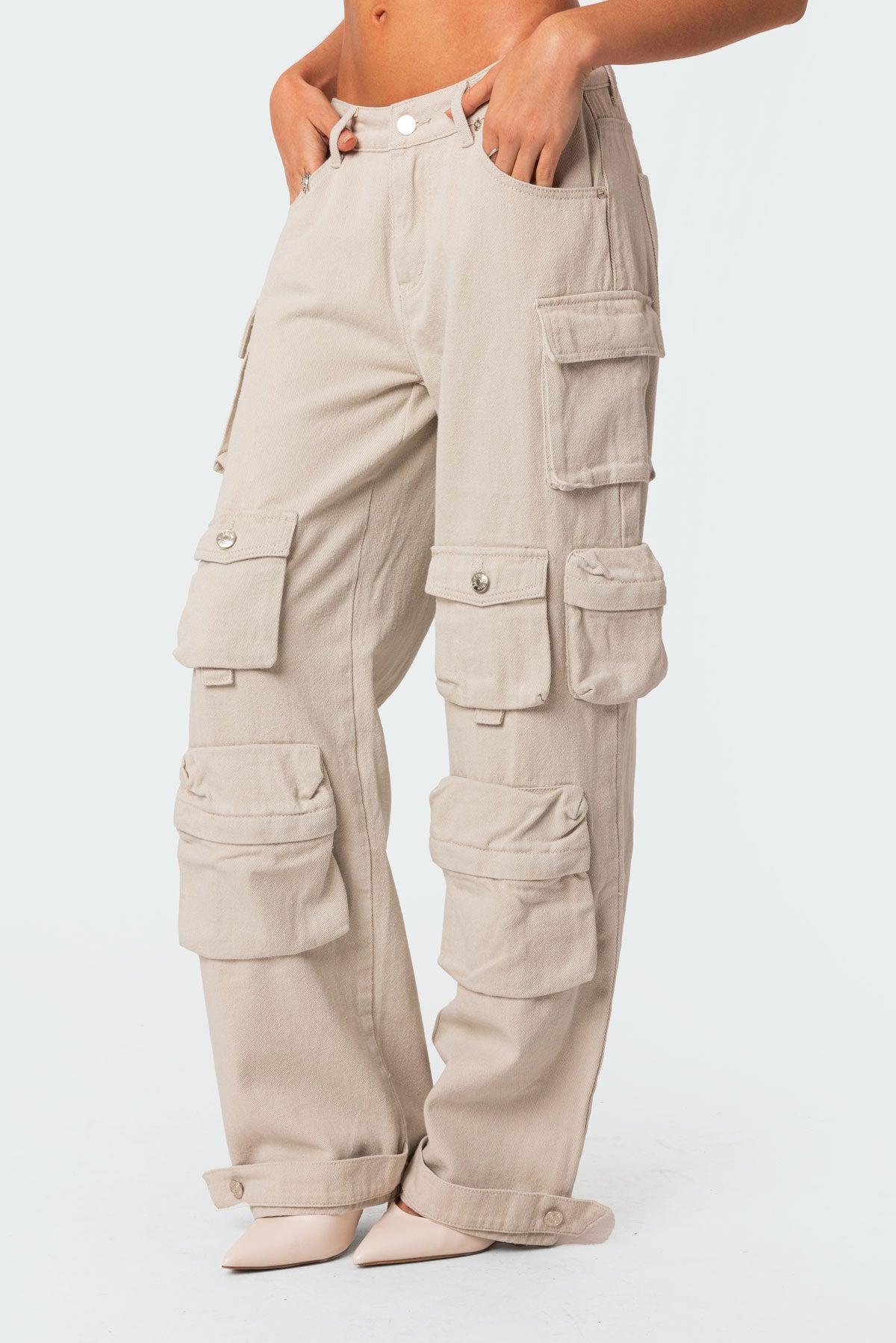 Oversized Boyfriend Cargo Jeans Product Image
