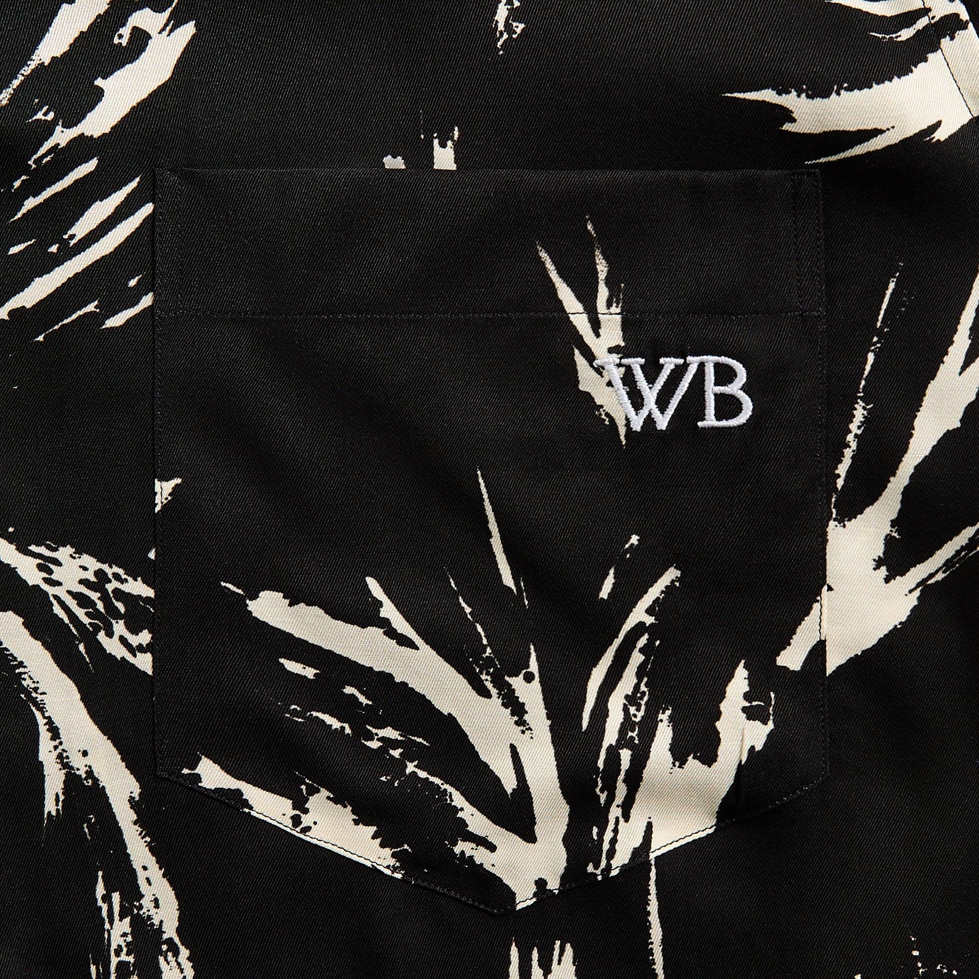 Wales Bonner Highlife Bowling Shirt - Mcnish Black / White Male Product Image