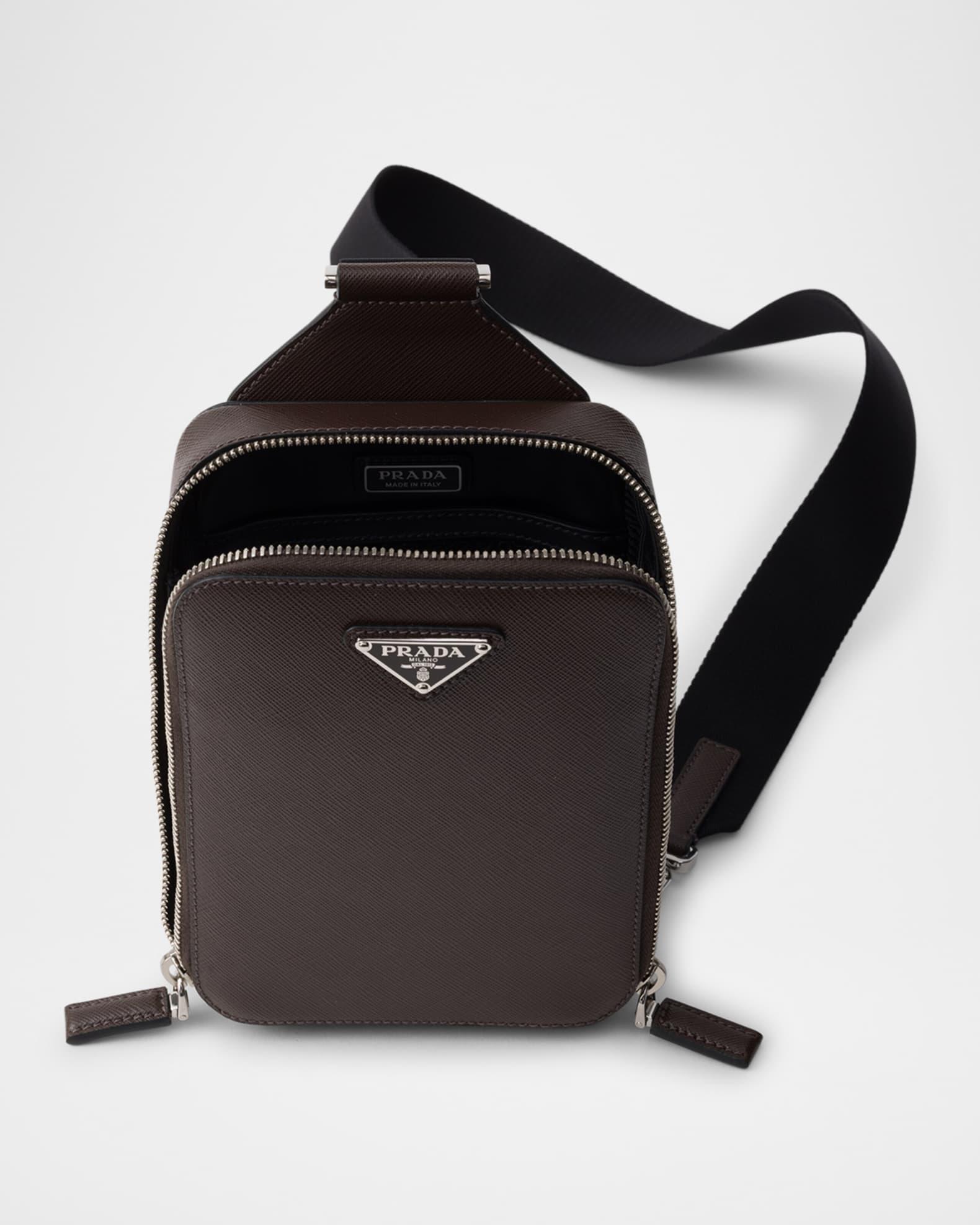 Brique Saffiano Leather Crossbody Bag Product Image