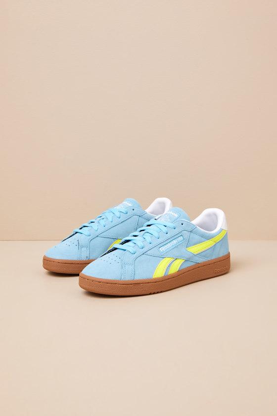 Club C Grounds UK Digital Blue Suede Leather Sneakers Product Image