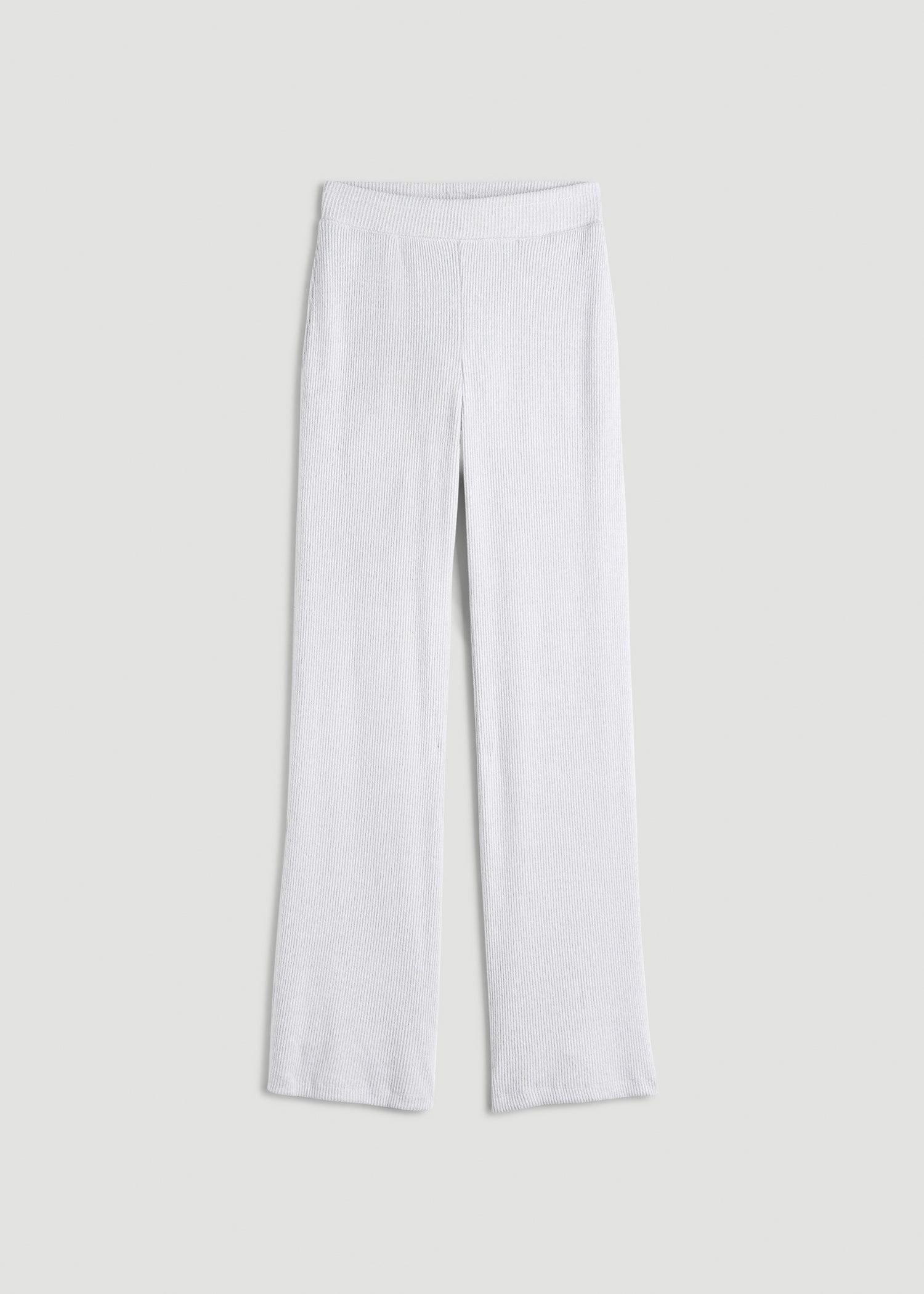 Women's Ribbed Flare Lounge Pants for Tall Women in Fog Grey Mix Female Product Image