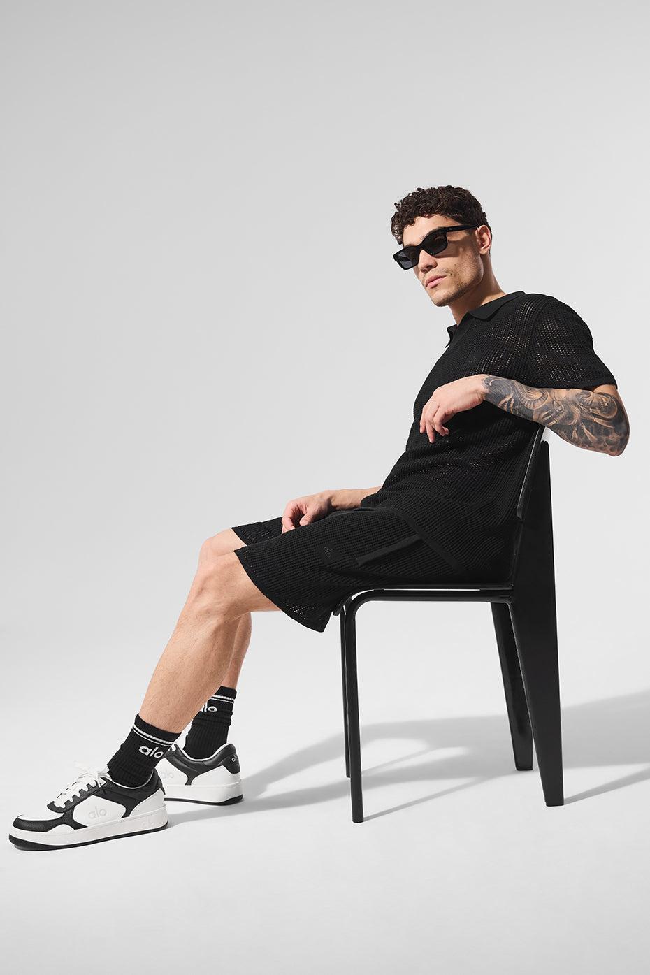 Open-Knit Short - Black Product Image