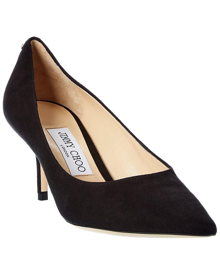 JIMMY CHOO Dark Brown Suede Pumps In Black Product Image