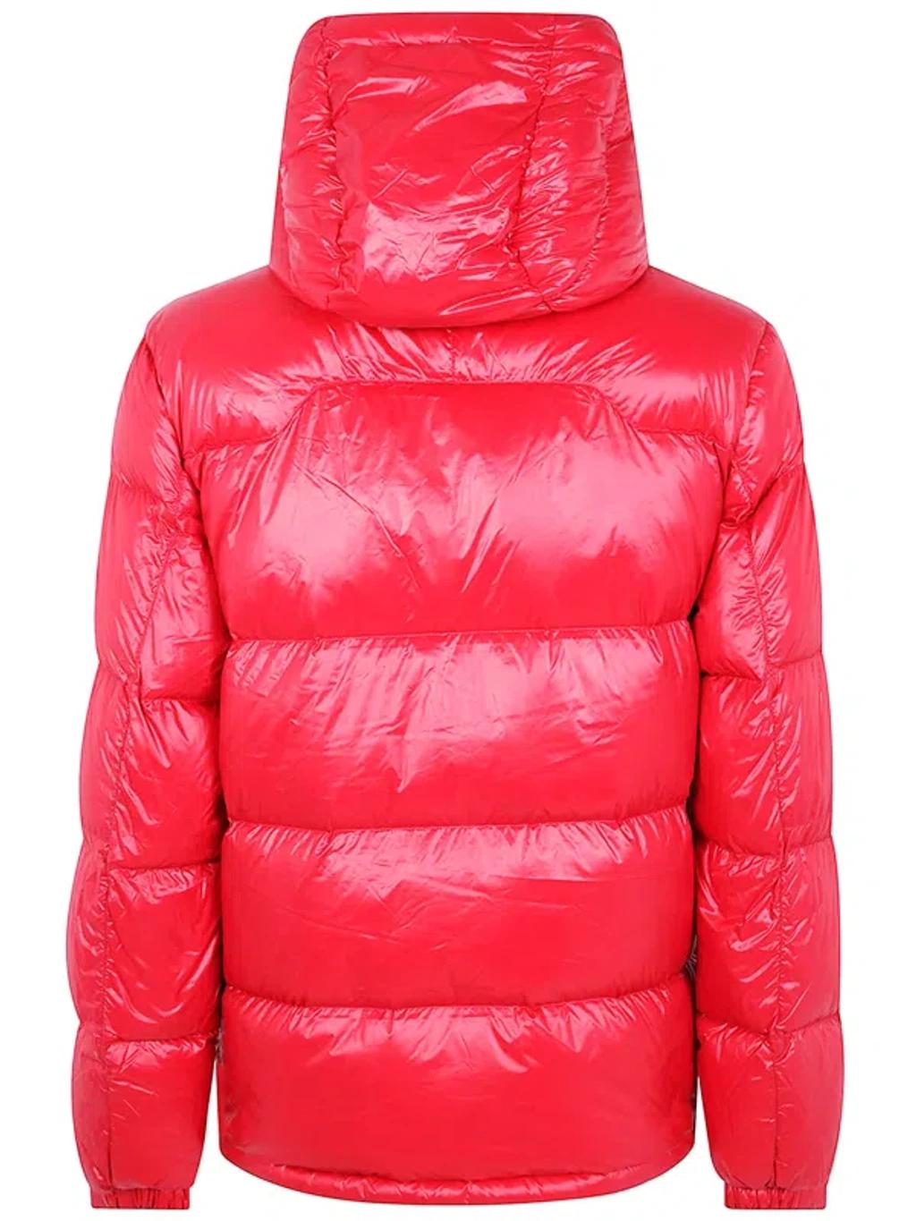 POLO RALPH LAUREN The Gorham Glossed Down Jacket With Detachable Hood In Red Product Image