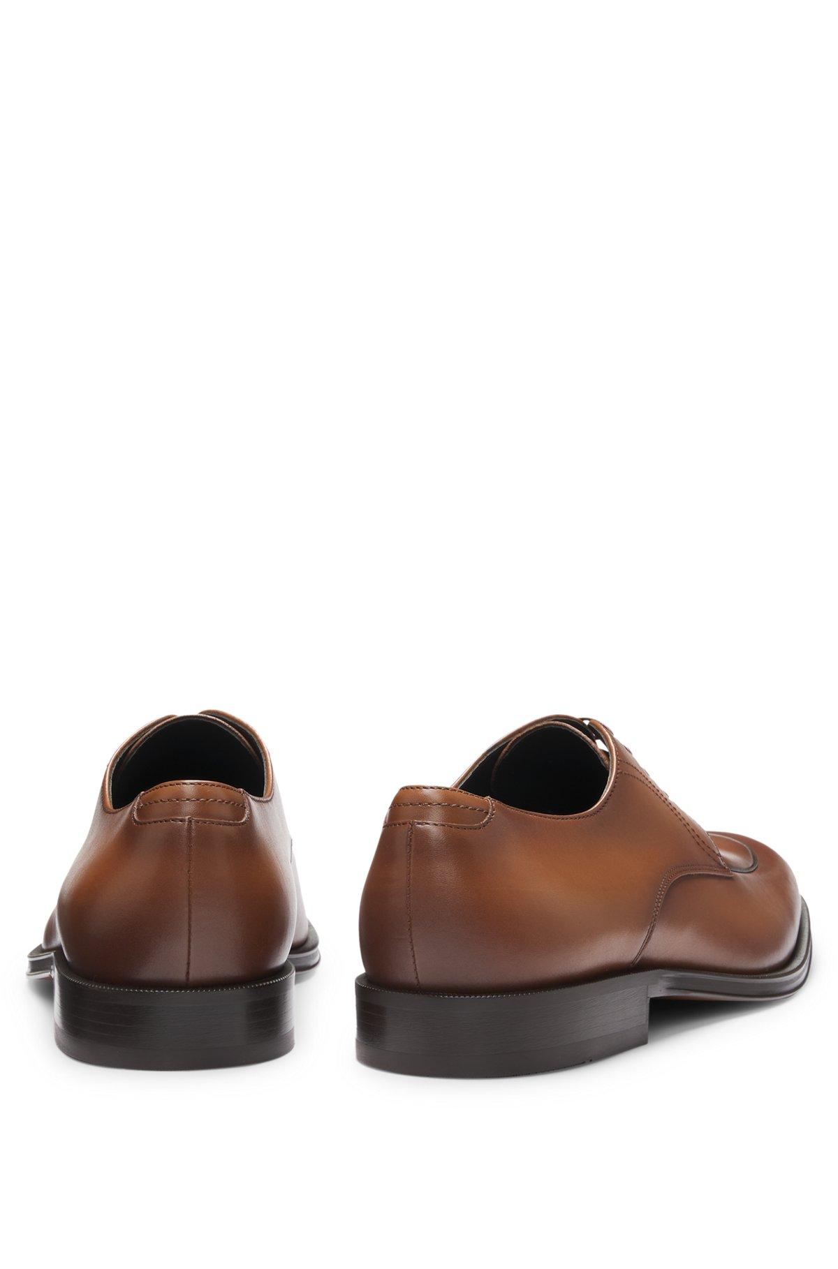 Leather Derby shoes with apron toe Product Image