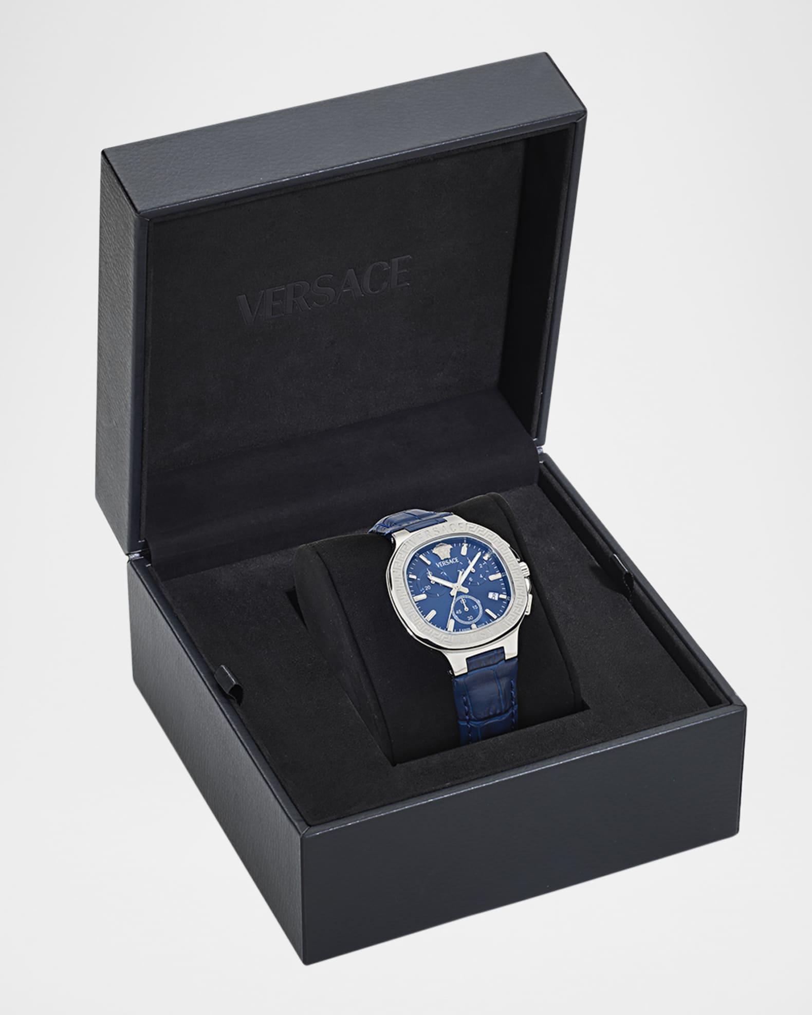 V-Chrono Square 40mm Stainless Steel Leather Watch Product Image