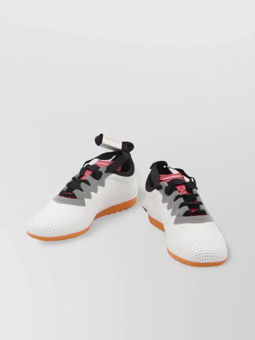VALENTINO GARAVANI Chromathon Low-top Sneakers In Perforated Leather In Multi Product Image