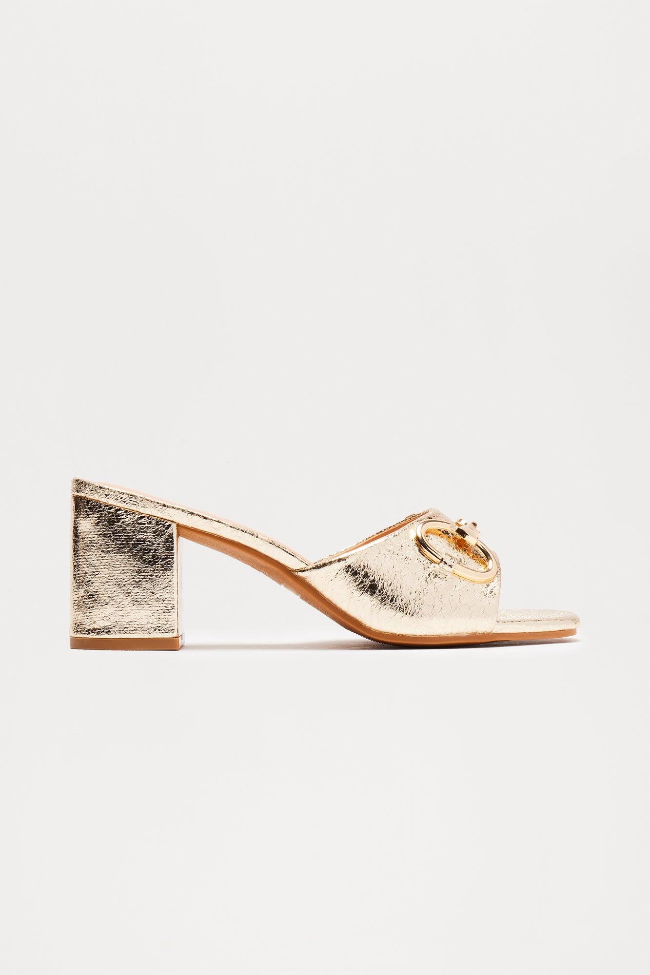 Zaire Metallic Heels - Gold Product Image