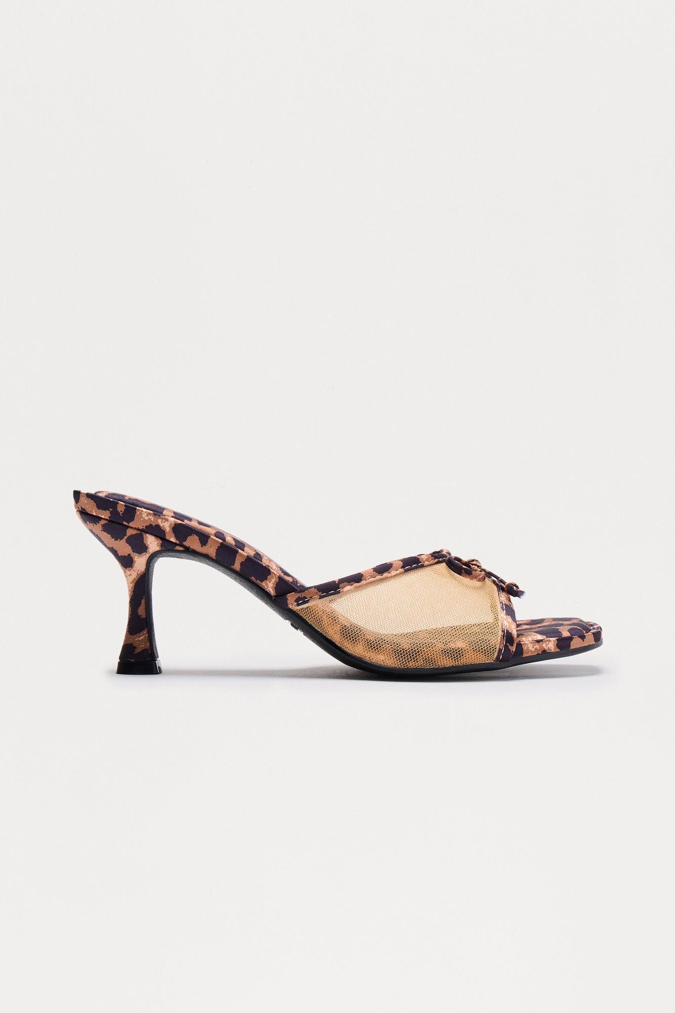 Tavy Bow Mules - Leopard Female Product Image