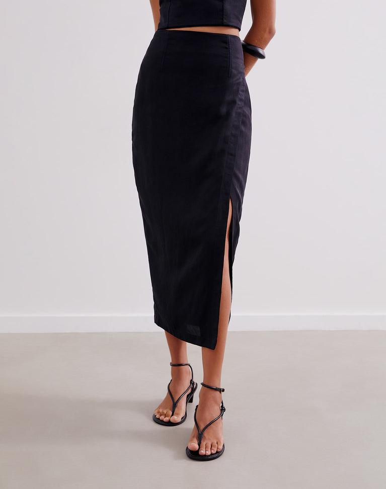 Niara Long Skirt (exchange only) - Black Product Image