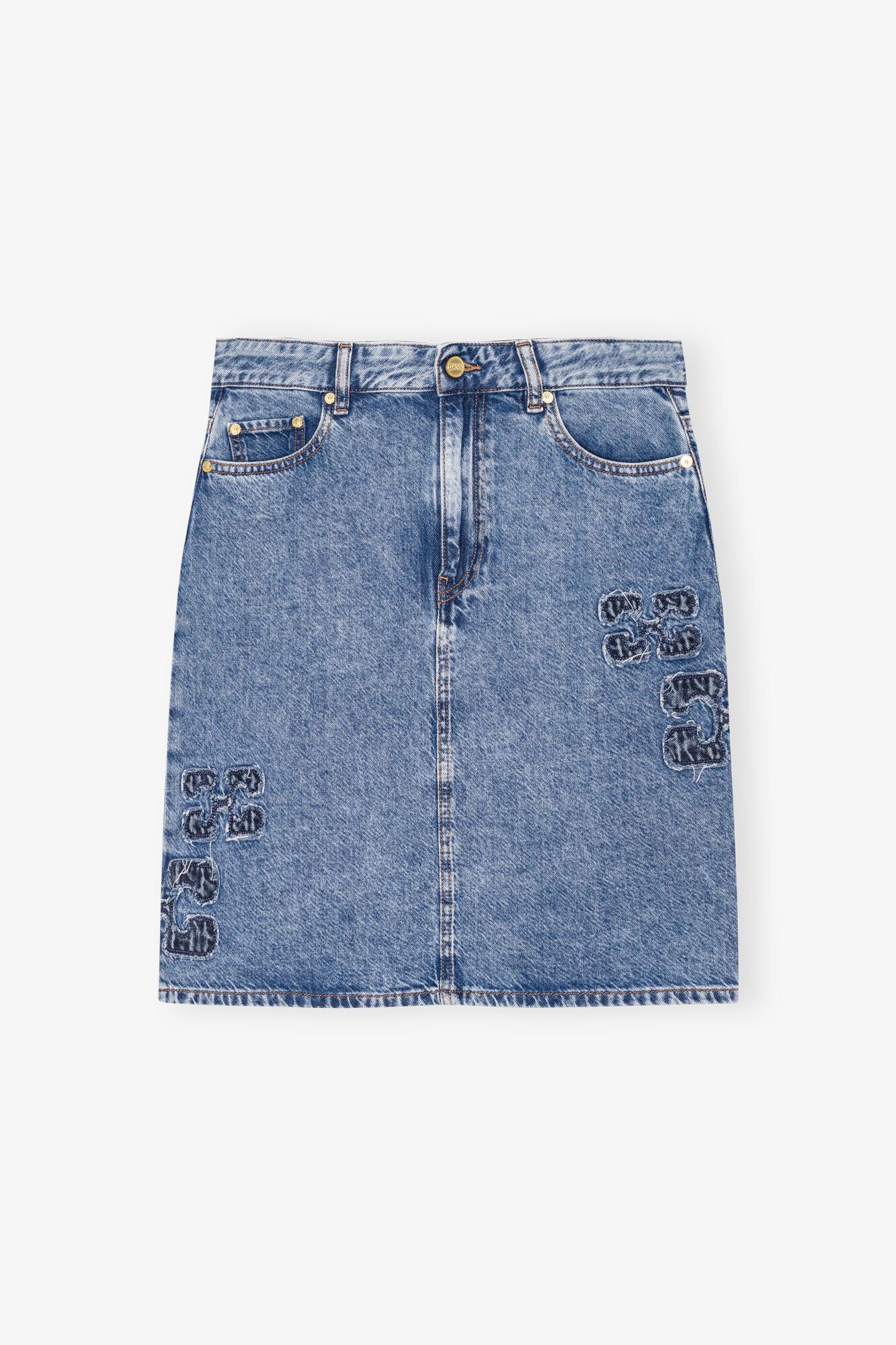 Blue Denim Skirt Product Image