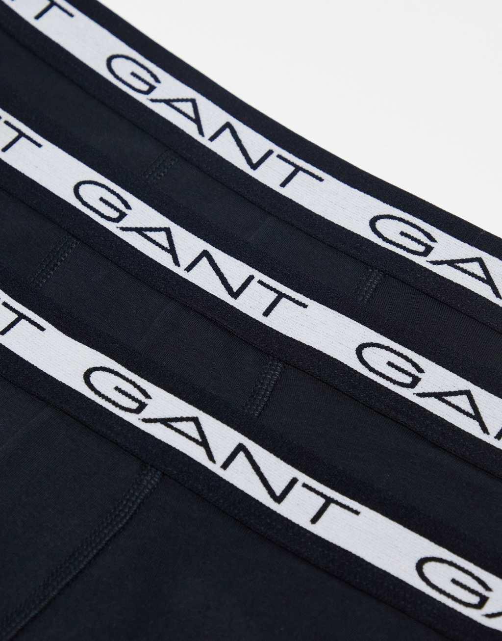 GANT 3 pack trunks with logo waistband in black Product Image