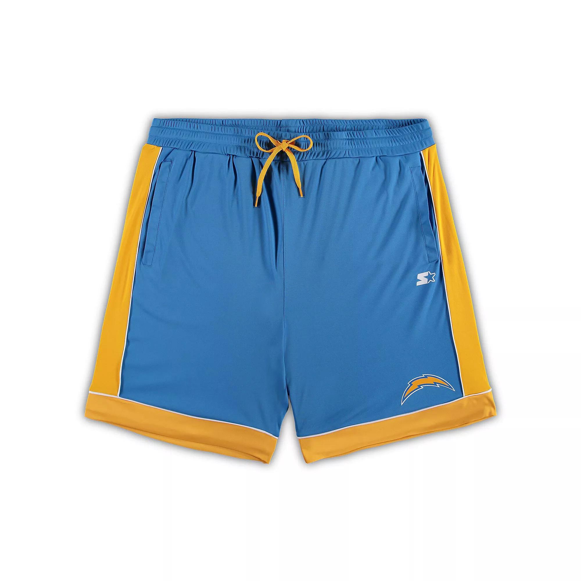 Mens Starter Powder Blue/Gold Los Angeles Chargers Fan Favorite Fashion Shorts Product Image