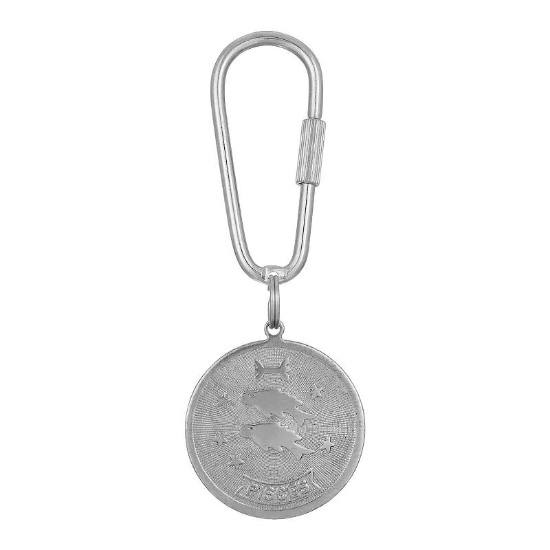 1928 Silver Tone Sagittarius Key Fob Product Image