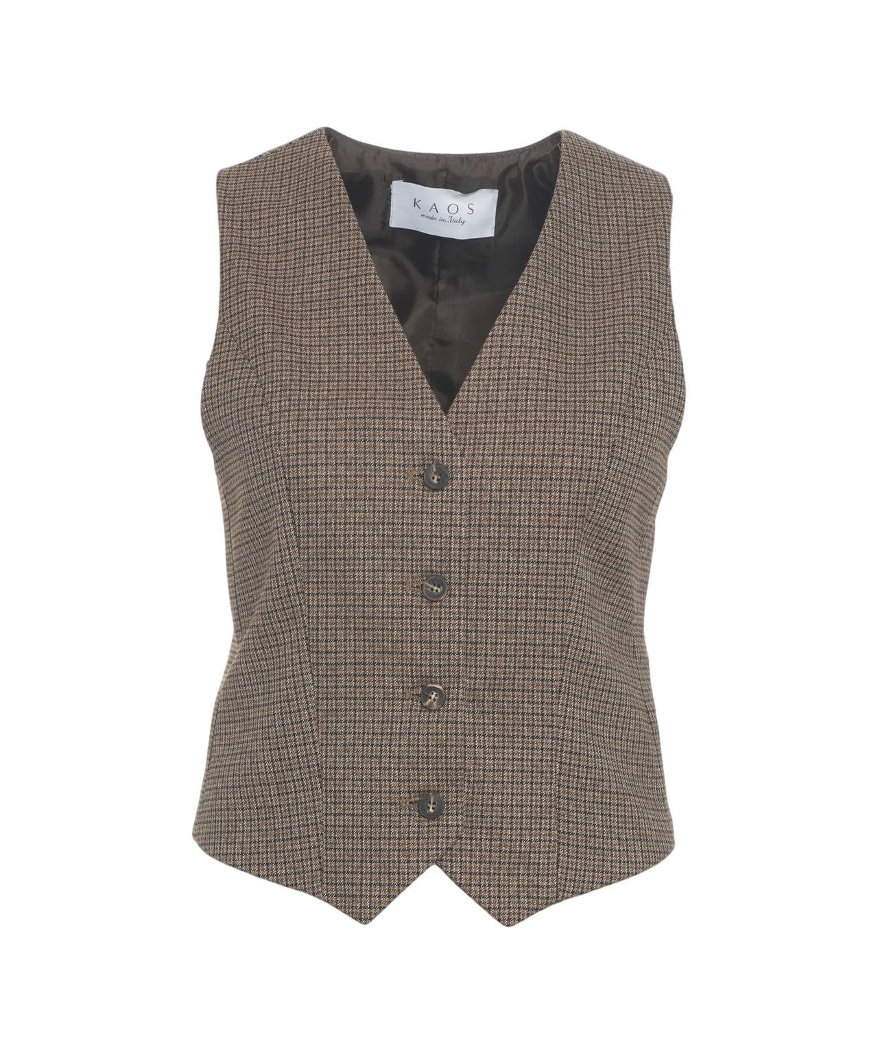 Vest with check pattern Product Image