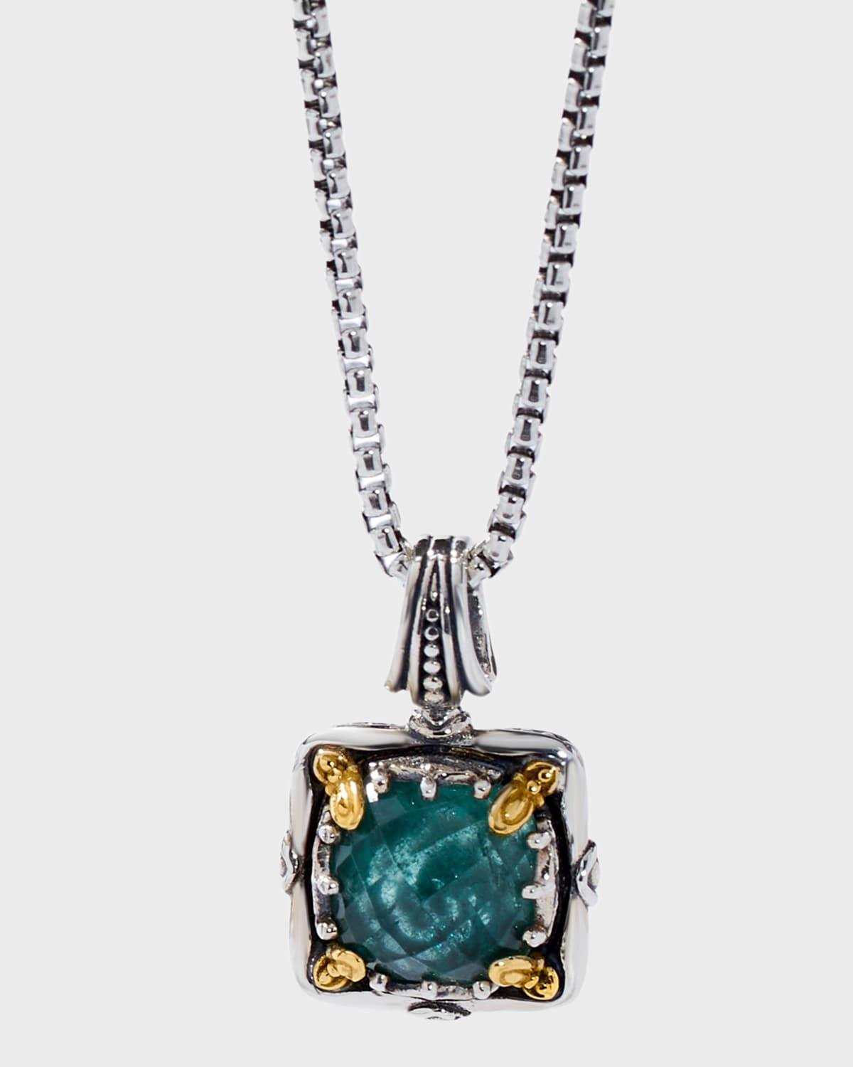 Womens Heirloom Sterling Silver, 18K Yellow Gold & Tulite Doublet Pendant Product Image