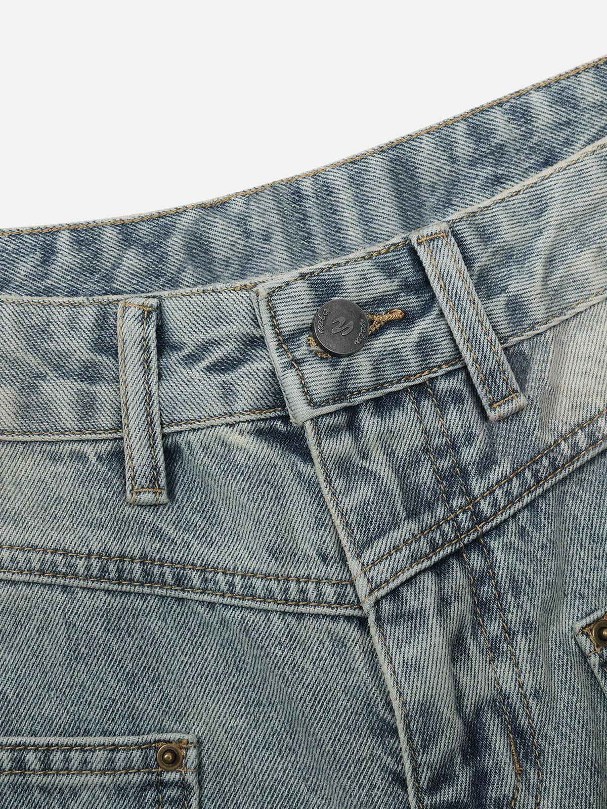 Aelfric Eden Rhinestone Cuffed Jeans Product Image