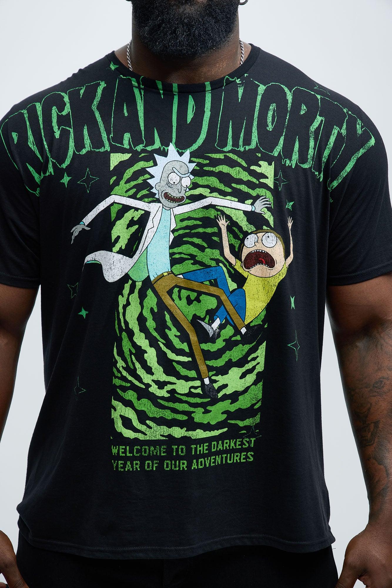 Rick And Morty Portal Trip Short Sleeve Tee - Black Product Image
