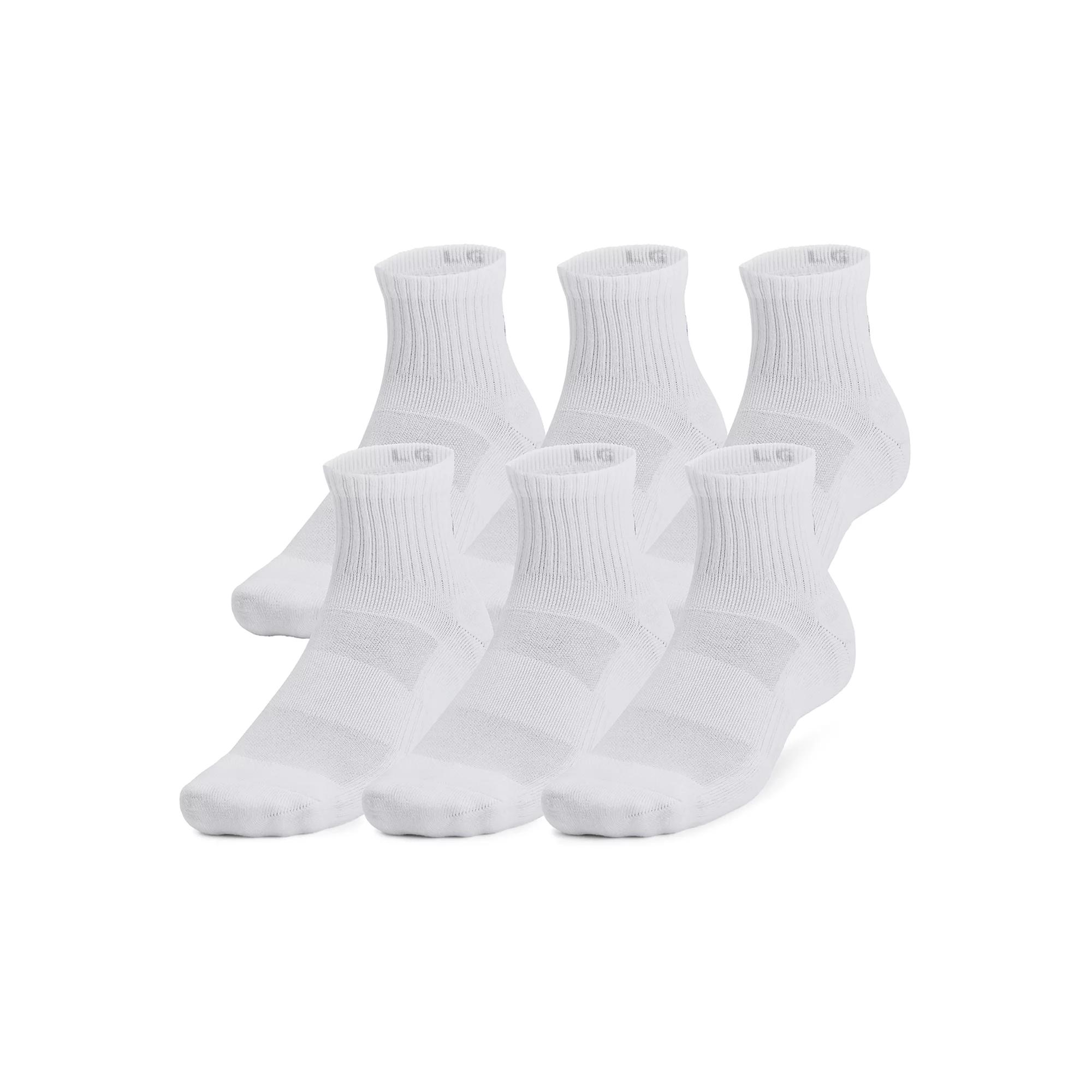Men's Under Armour Training Cotton 6-Pack Quarter Socks,  Product Image