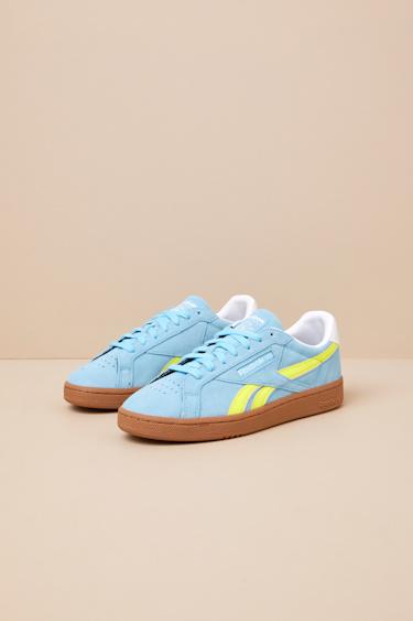 Club C Grounds UK Digital Blue Suede Leather Sneakers Product Image