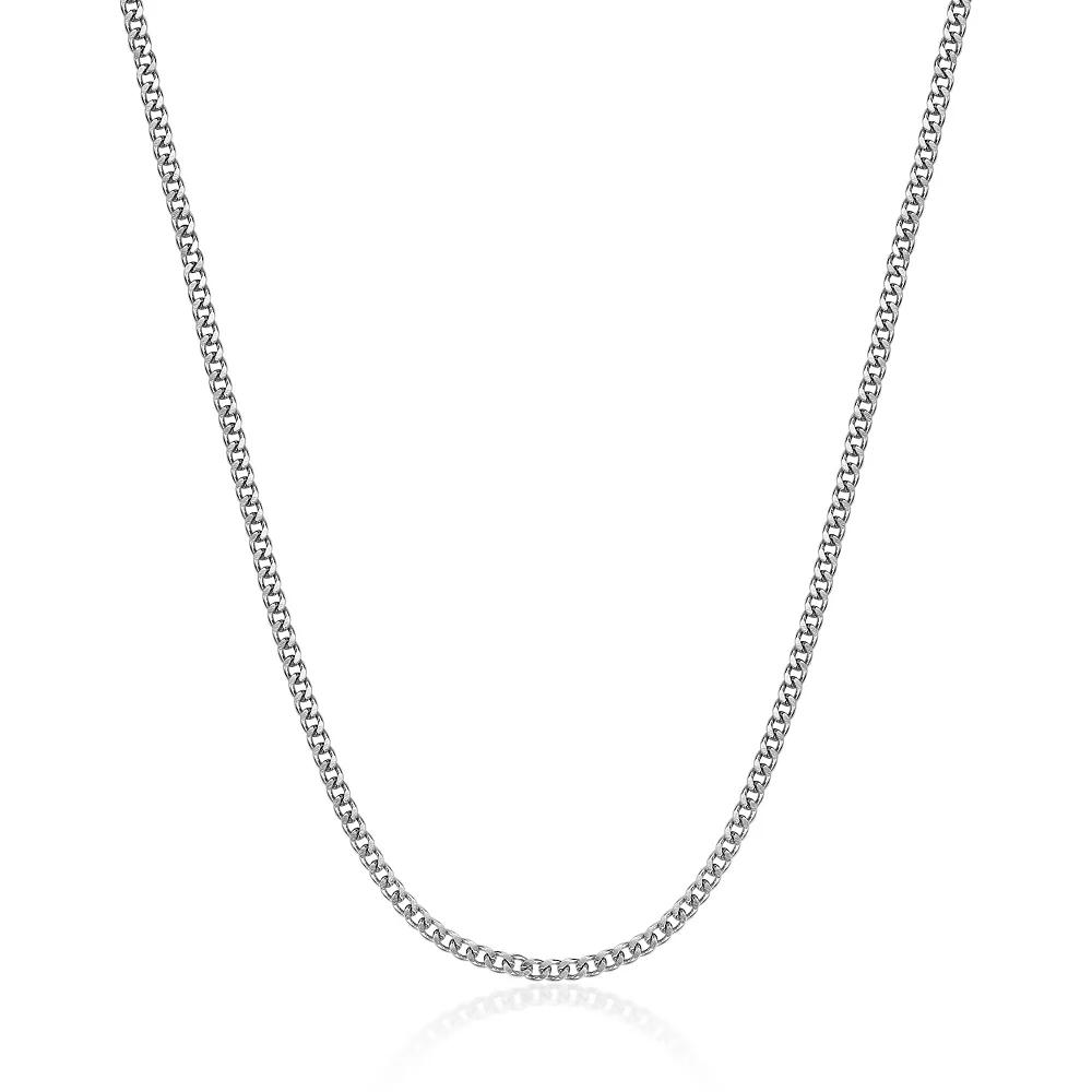 Men's LYNX Stainless Steel 4mm Curb Chain Necklace, Size: 20" Product Image