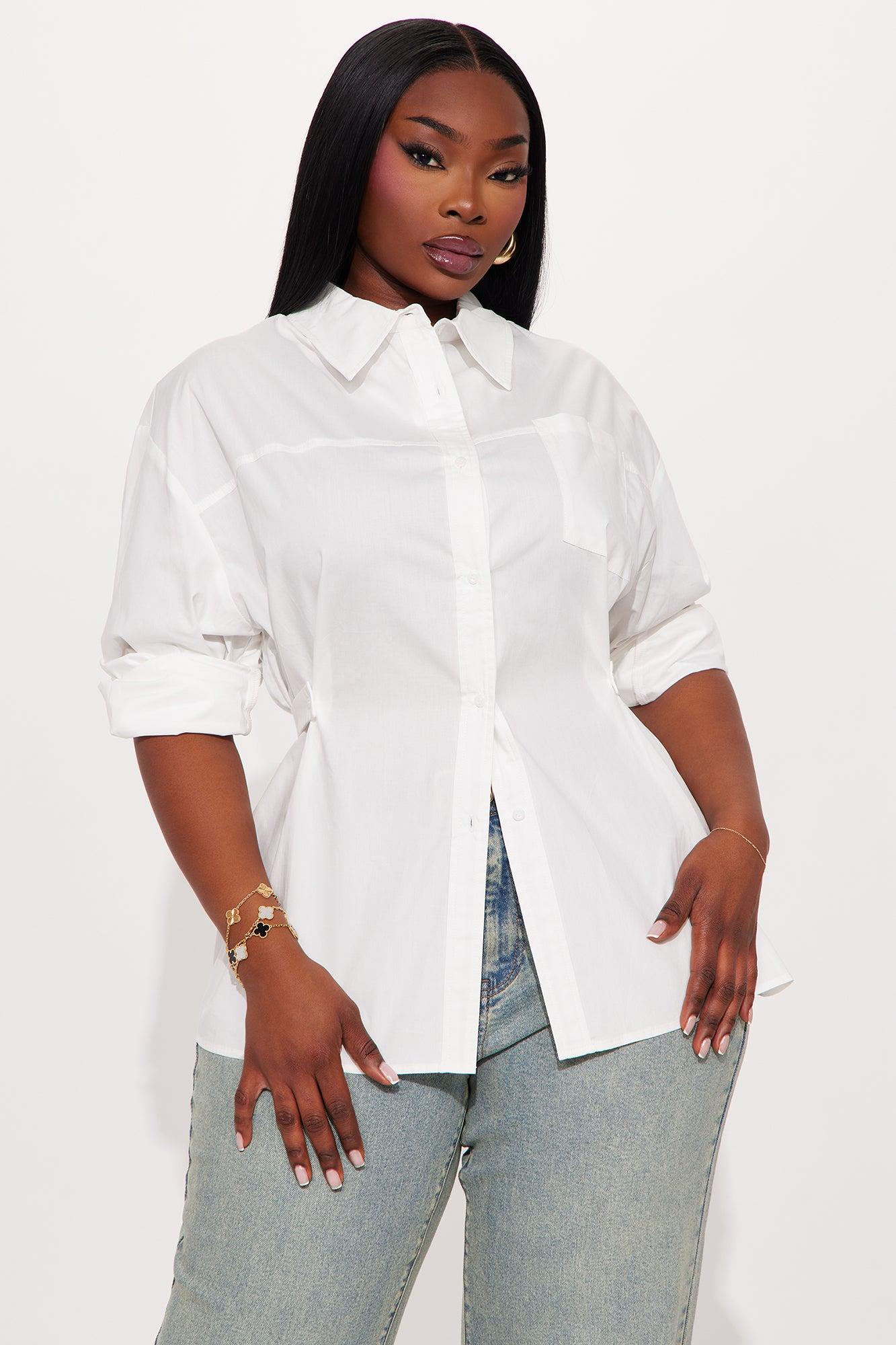Sofia Poplin Shirt - White Female Product Image