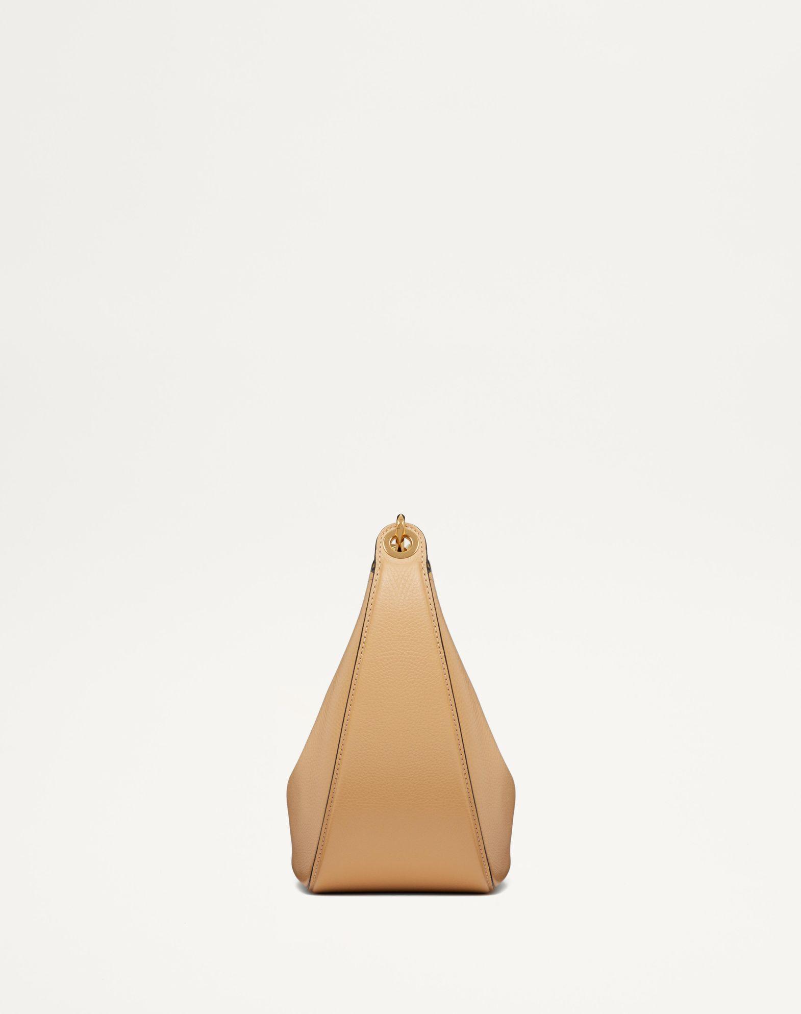 Small Vlogo Moon Hobo Bag In Grainy Calfskin With Chain Product Image