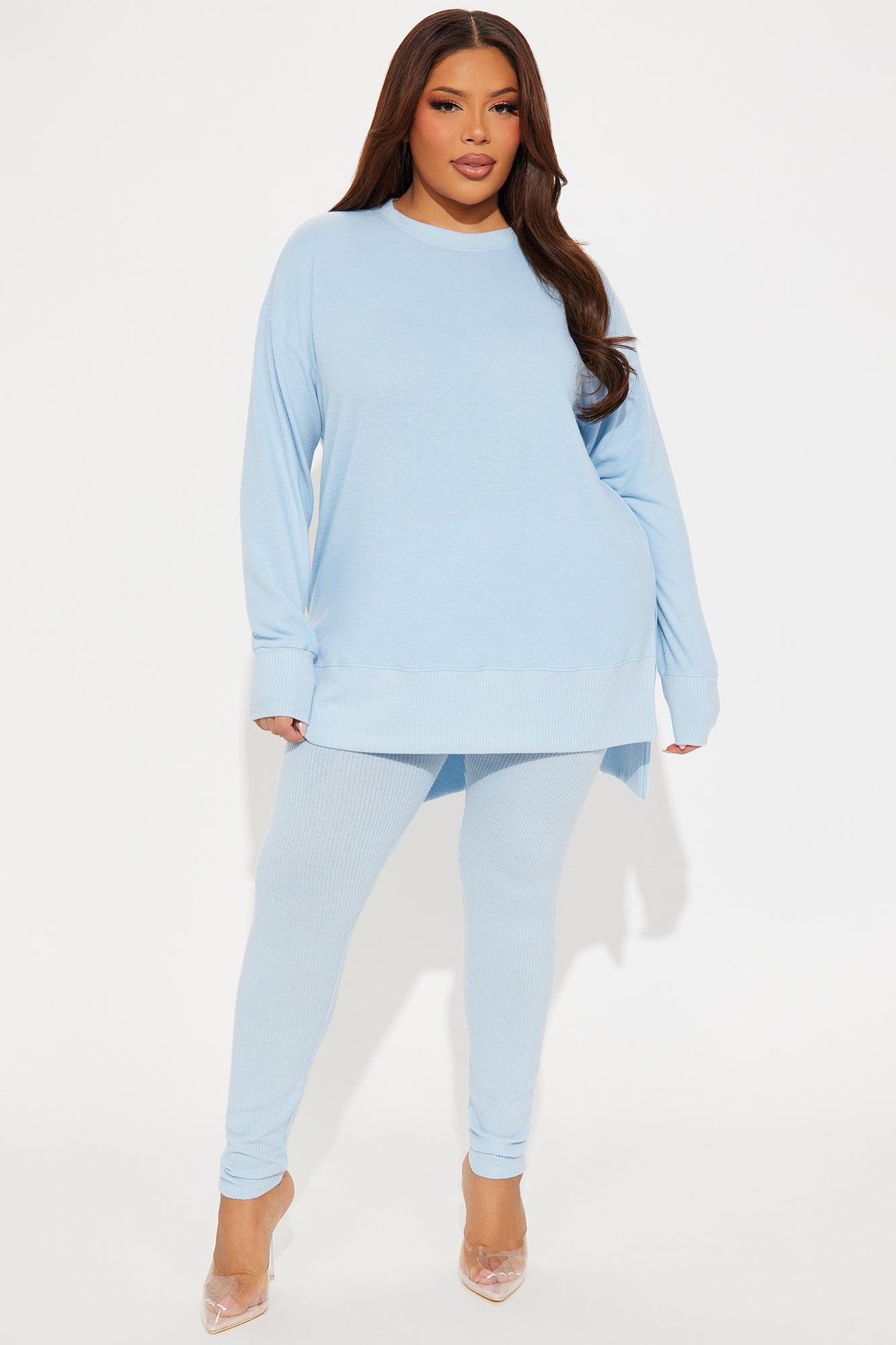 The Perfect Cozy Legging Set - Light Blue Product Image