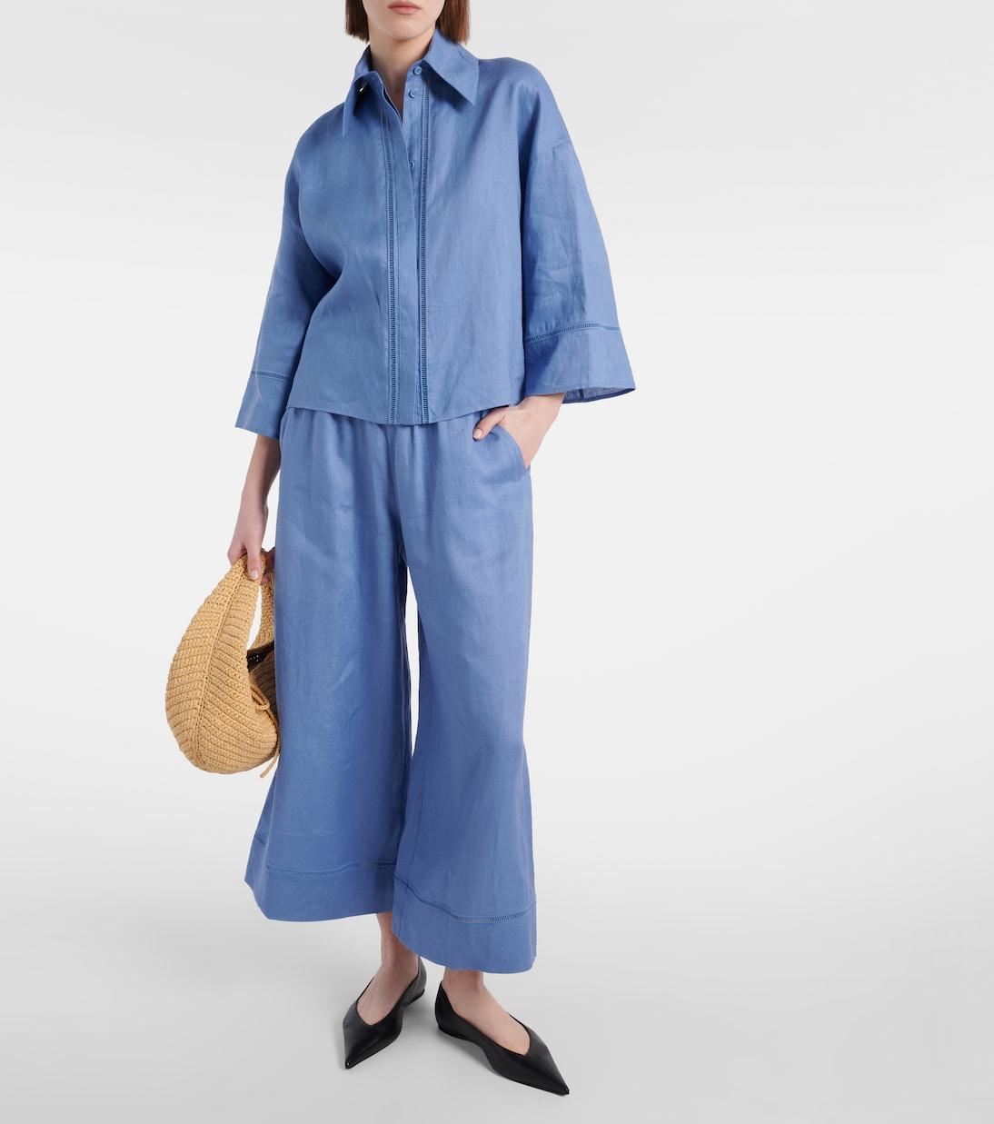 Max Mara Brama Linen Canvas Trousers Product Image