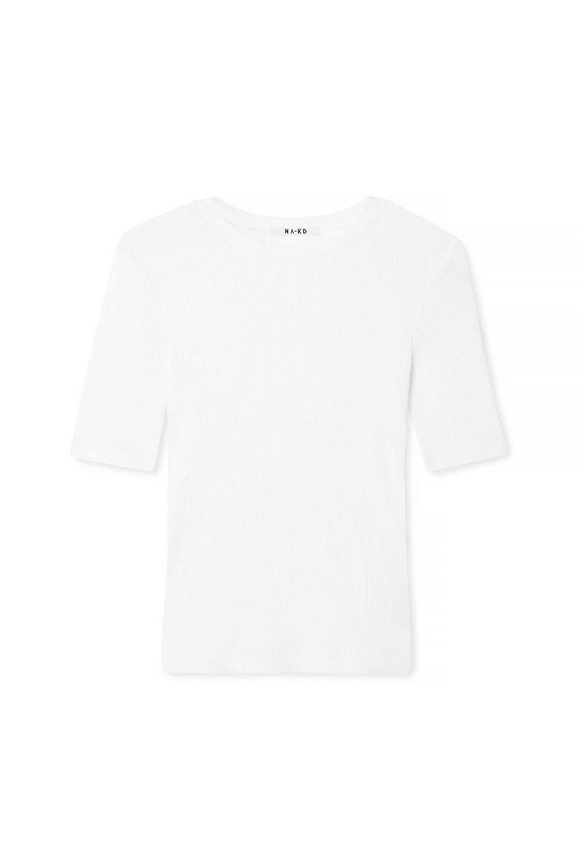 Round Neck Ribbed Top Product Image