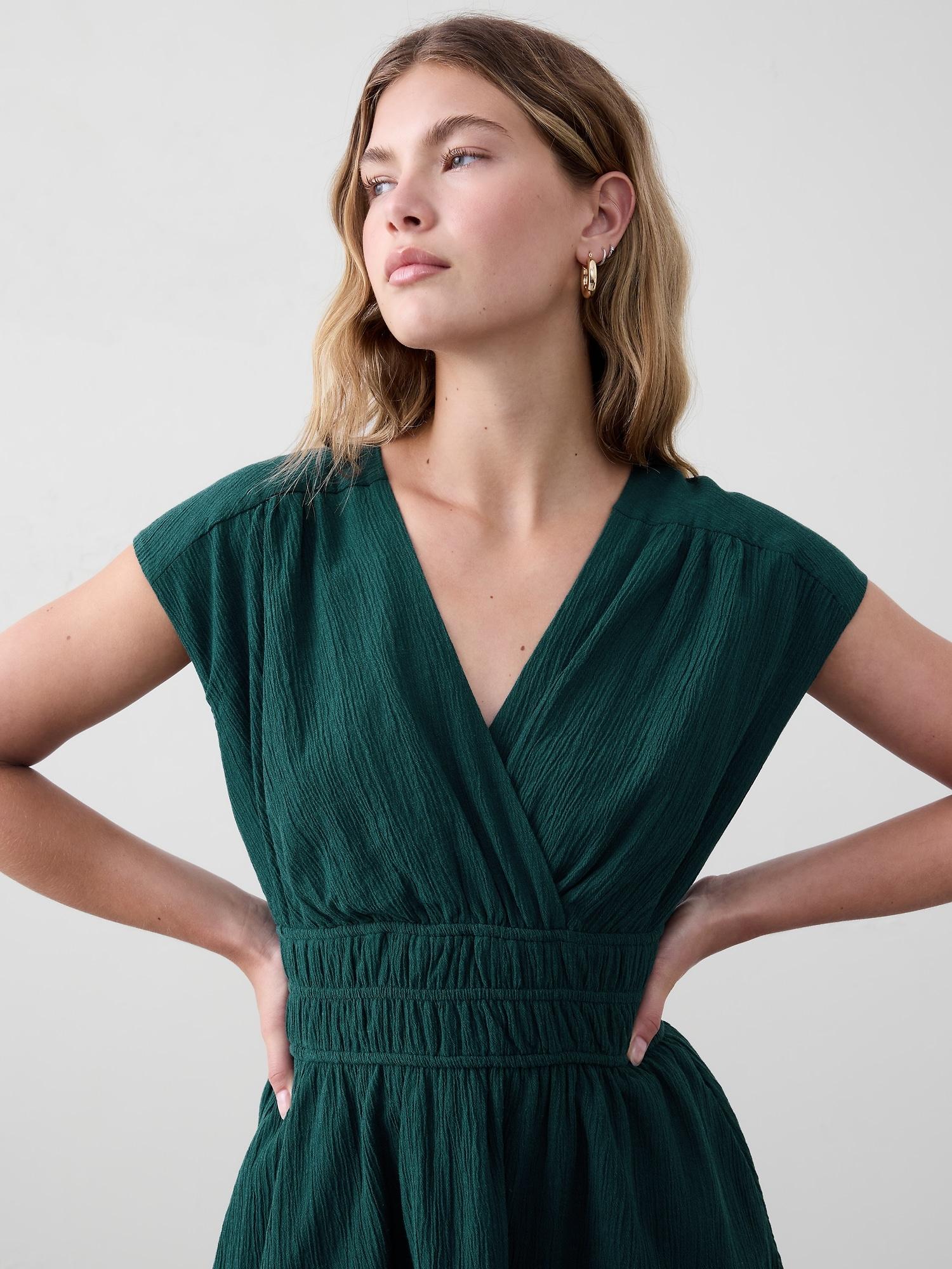 Textured Shirred Mini Dress Product Image