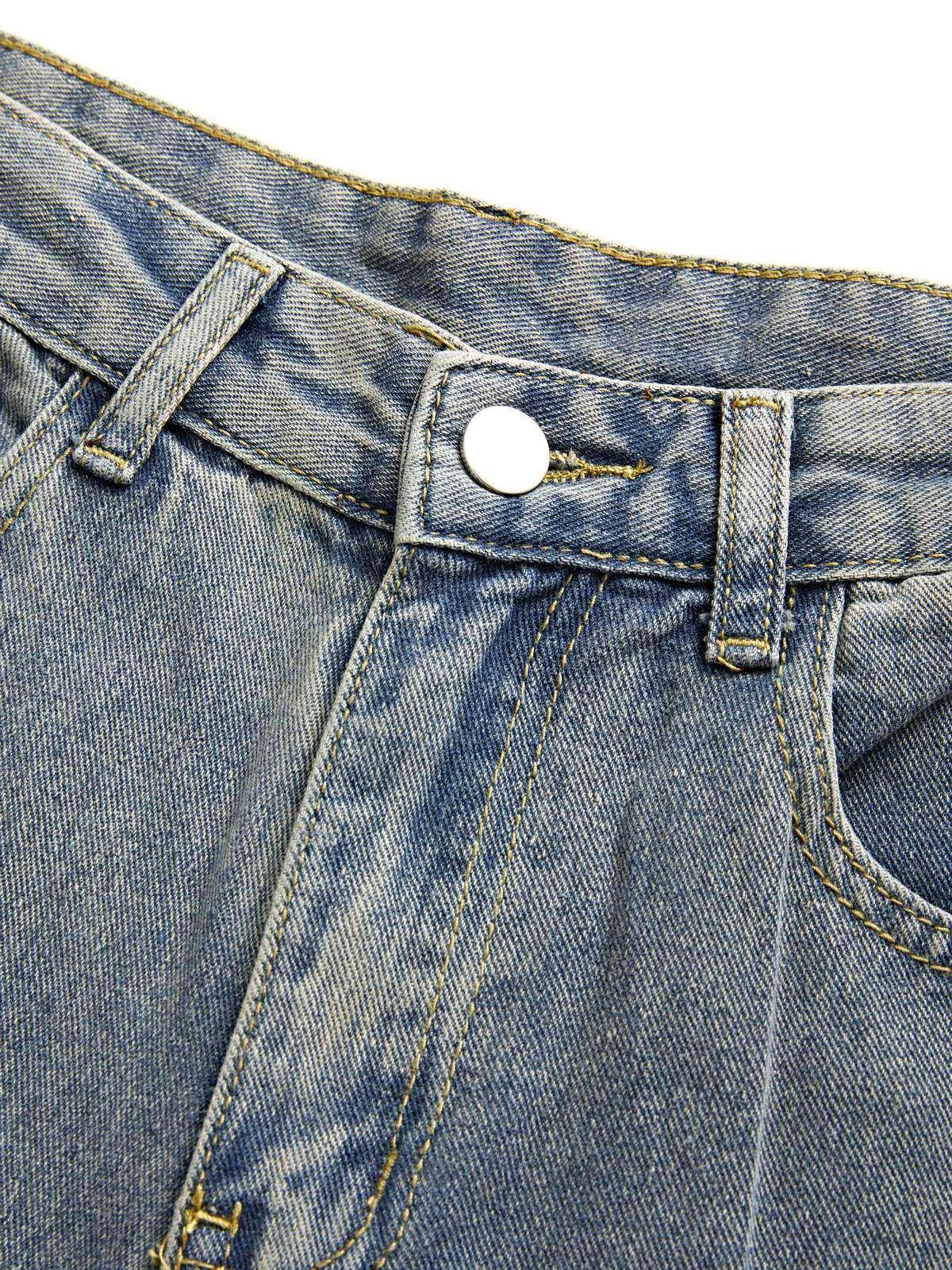 90s Washed High Waist Boyfriend Jeans Product Image