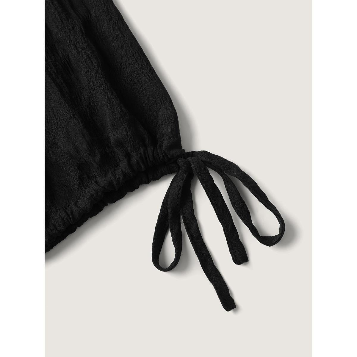 Plus Size Floral Contrast Print Pockets Midi Dress Black Women Timeless Square Neck Long Sleeve Curvy BloomChic 10/M Product Image