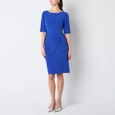 Jessica Howard Womens Elbow Sleeve Sheath Dress Product Image