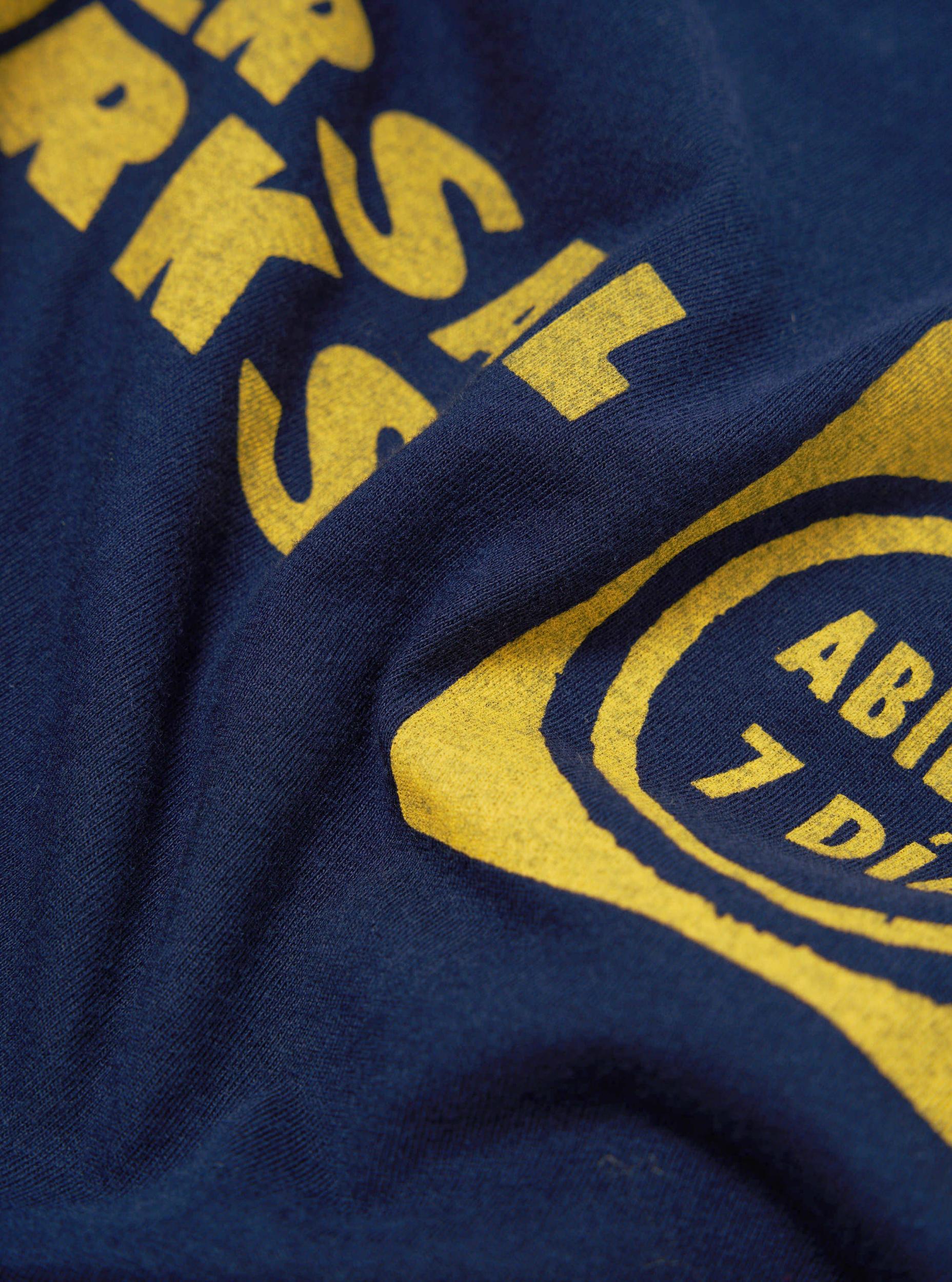 Universal Works Print Pocket Tee in Navy/Yellow Single Jersey Product Image