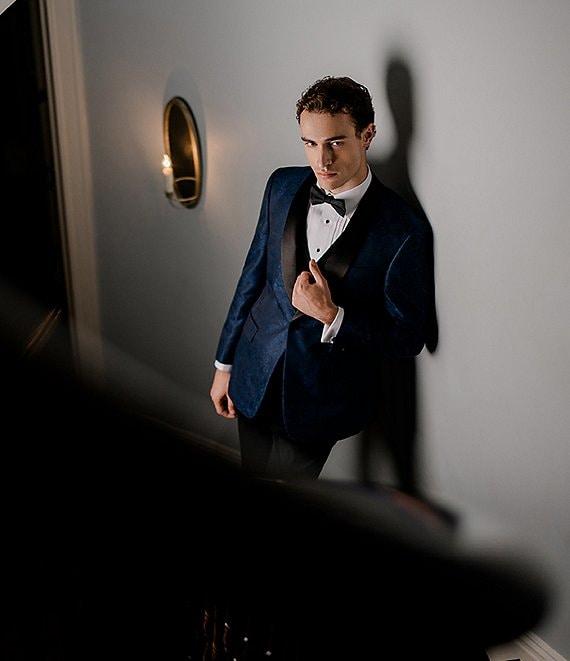 Tre Vero Modern Fit Paisley Jacquard Pattern Suit Jacket Product Image