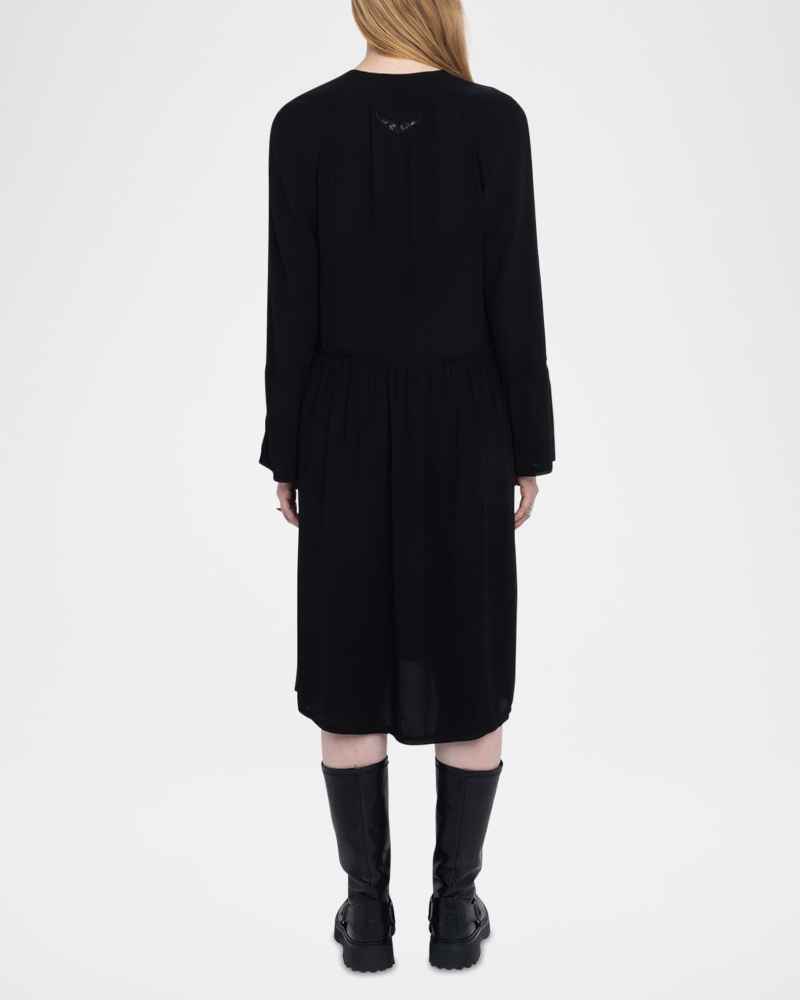 Rinas Lace-Up Midi Dress Product Image